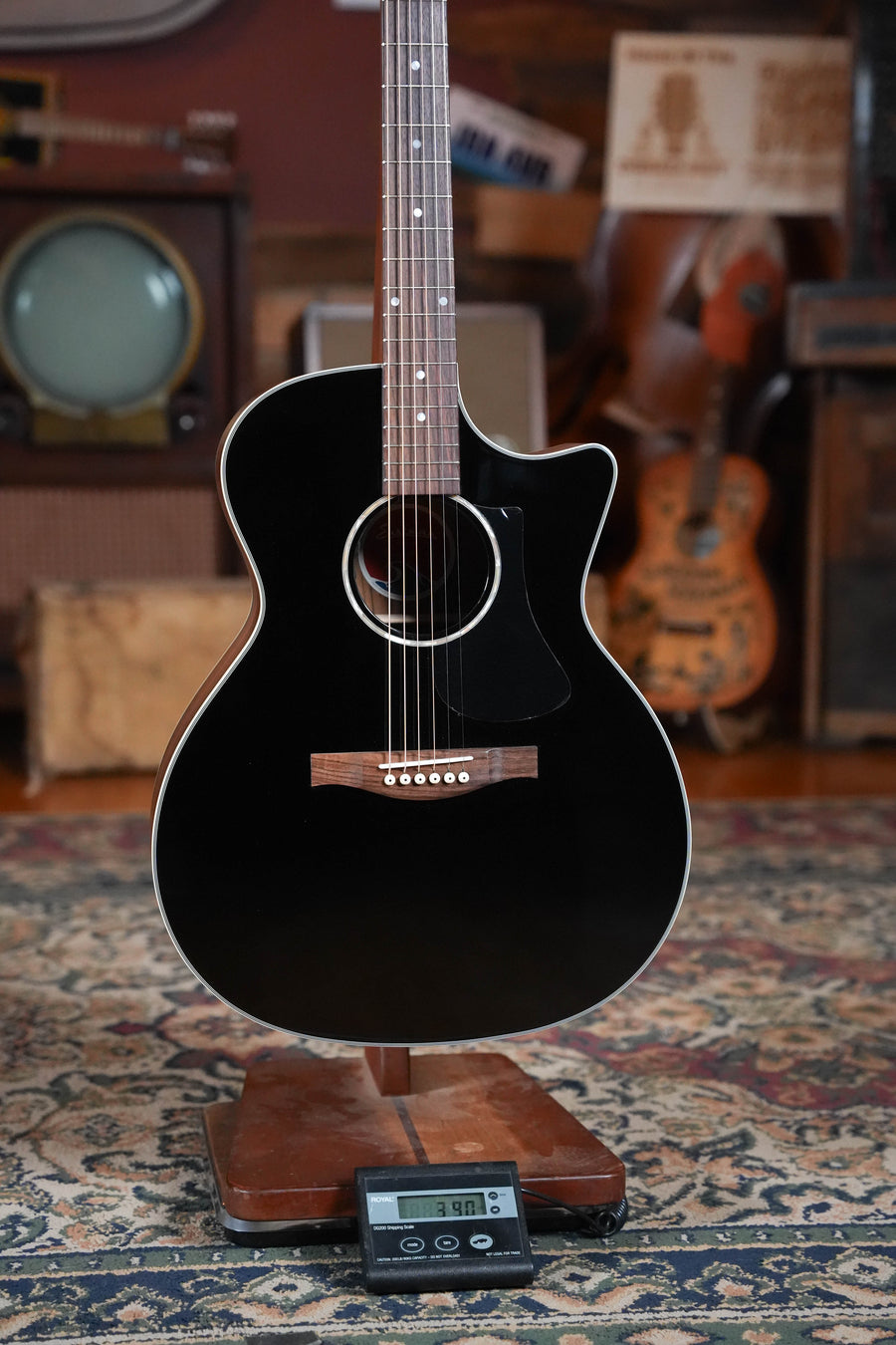 Eastman PCH2-GACE-BK Black Grand Auditorium Guitar w/Pickup #8985