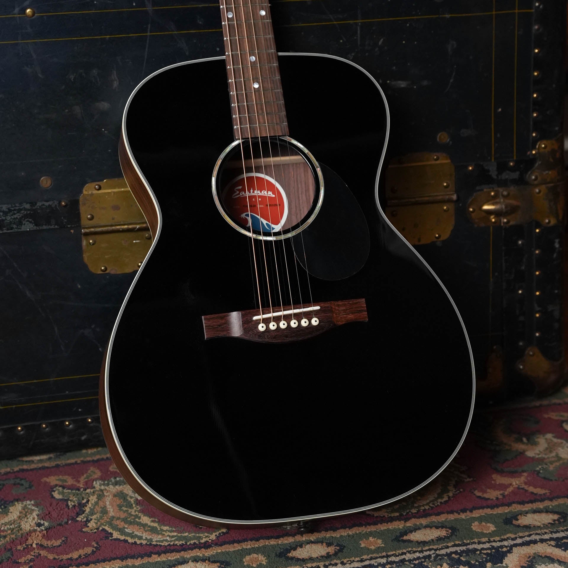 Eastman PCH2-OM-BK Black Orchestra Model Acoustic Guitar #2569