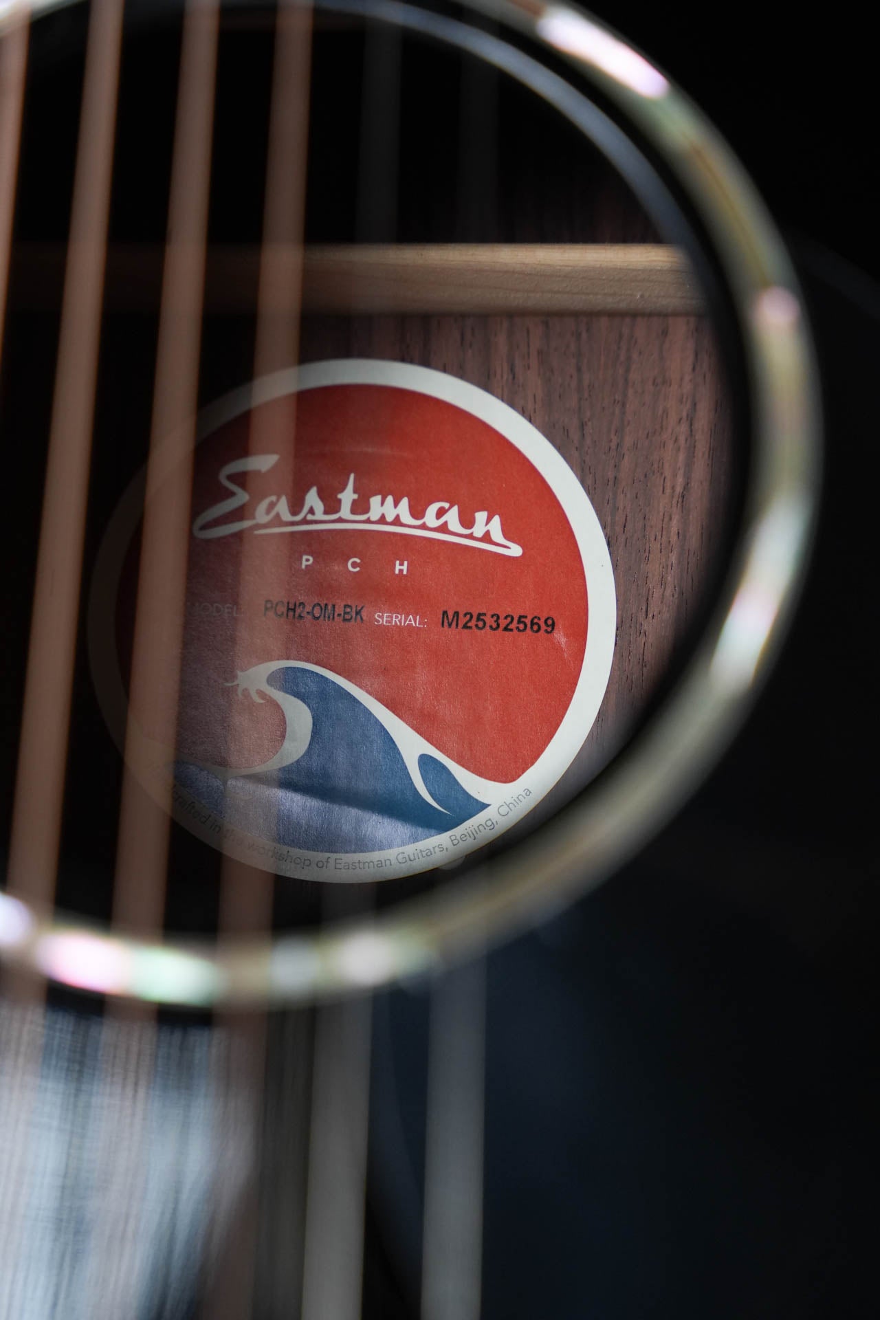 Eastman PCH2-OM-BK Black Orchestra Model Acoustic Guitar #2569