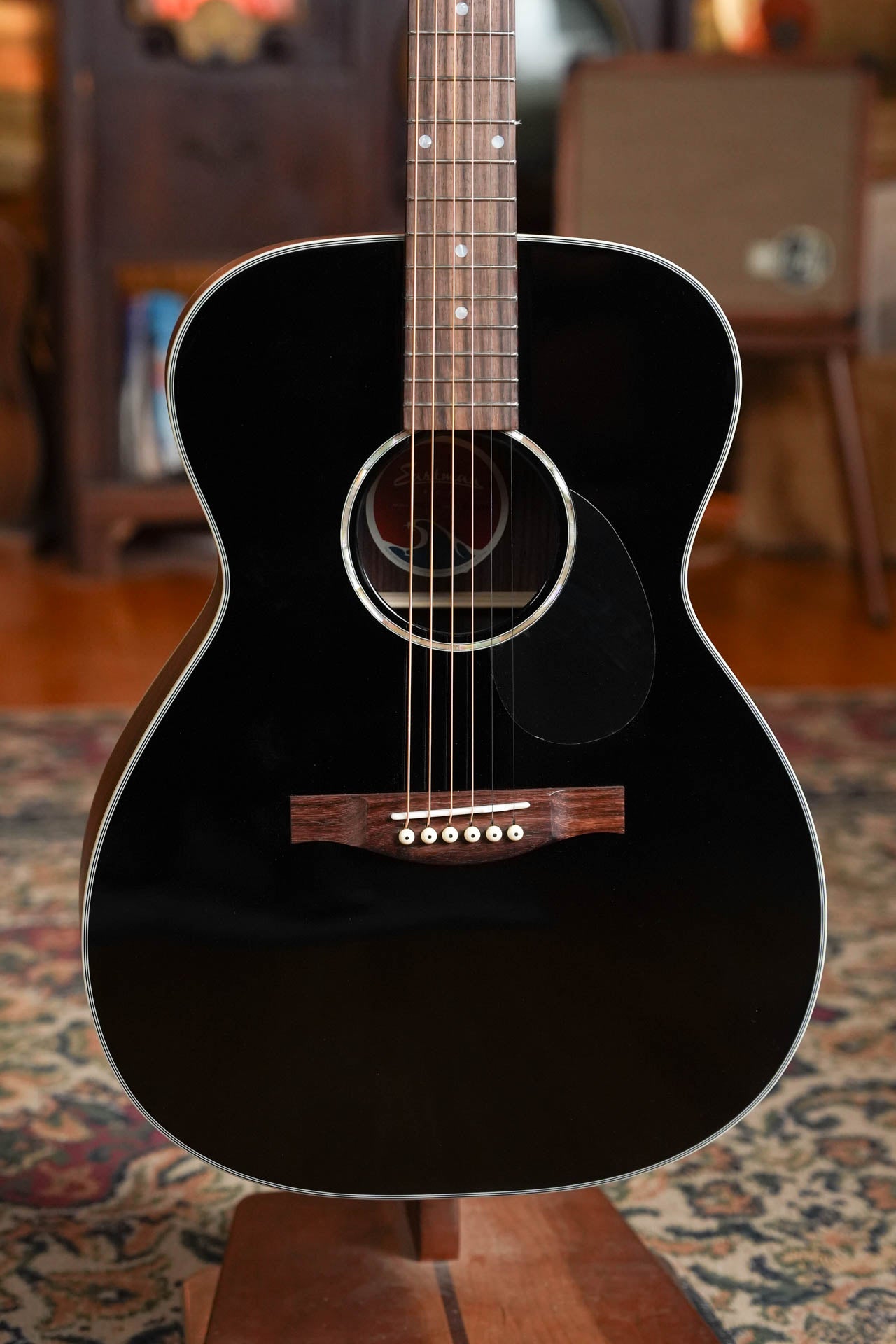 Eastman PCH2-OM-BK Black Orchestra Model Acoustic Guitar #2569