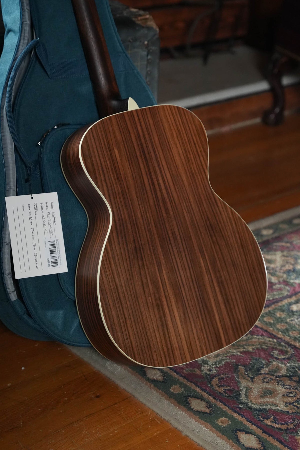Eastman PCH2-OM-BK Black Orchestra Model Acoustic Guitar #7464