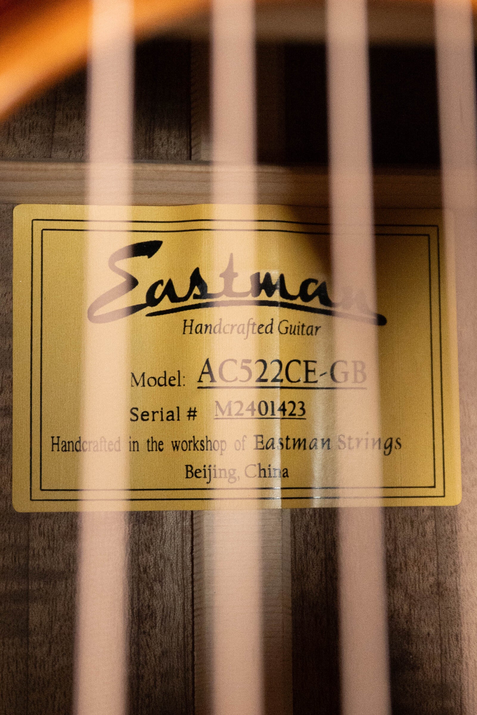 Eastman AC522CE-GB European Spruce/Mahogany Goldburst Grand Auditorium Guitar w/LR Baggs Pickup #1423