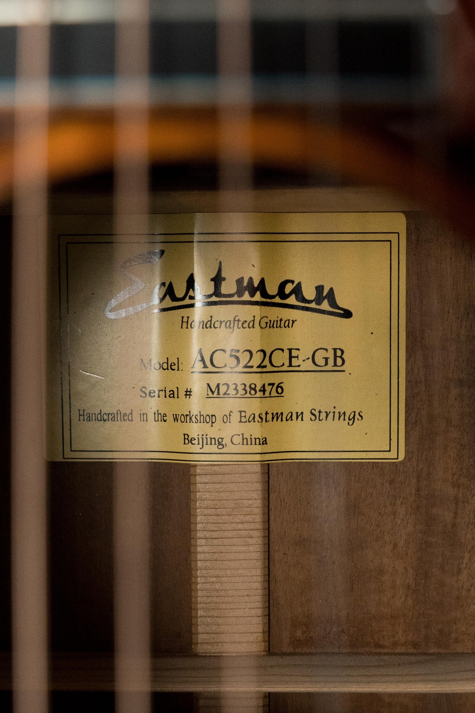 Eastman AC522CE-GB European Spruce/Mahogany Goldburst Grand Auditorium Guitar w/LR Baggs Pickup #8476