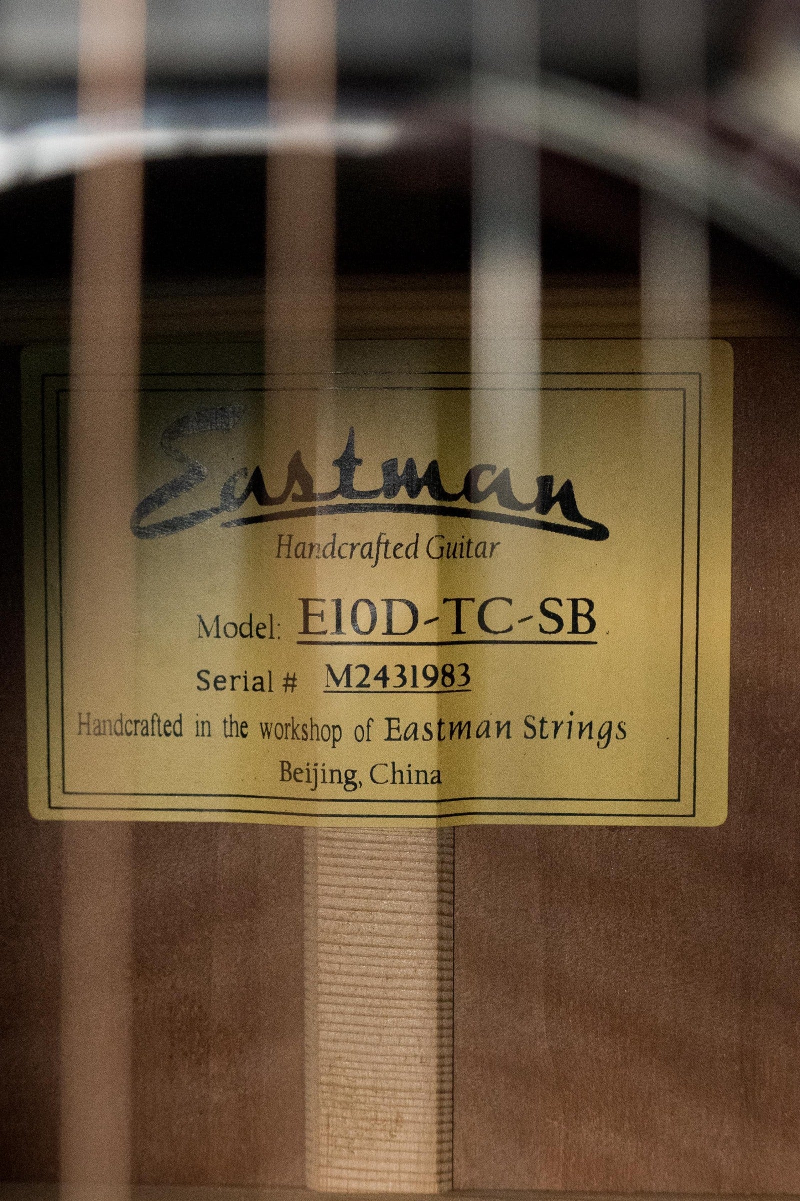 Eastman E10D-TC-SB Thermo-Cured Adirondack/Mahogany Sunburst Dreadnought Acoustic Guitar #1983