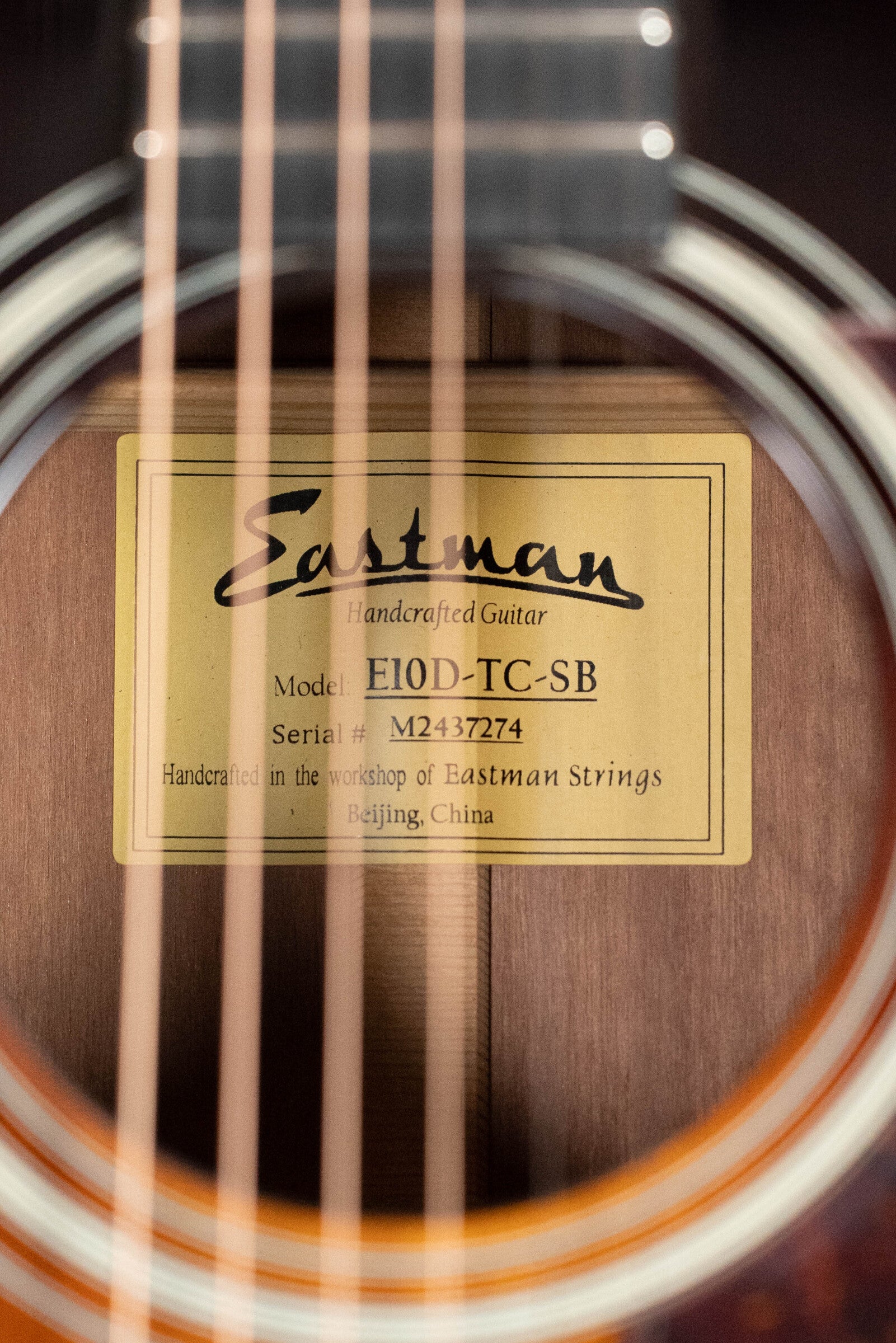 Eastman E10D-TC-SB Thermo-Cured Adirondack/Mahogany Sunburst Dreadnought Acoustic Guitar #7274