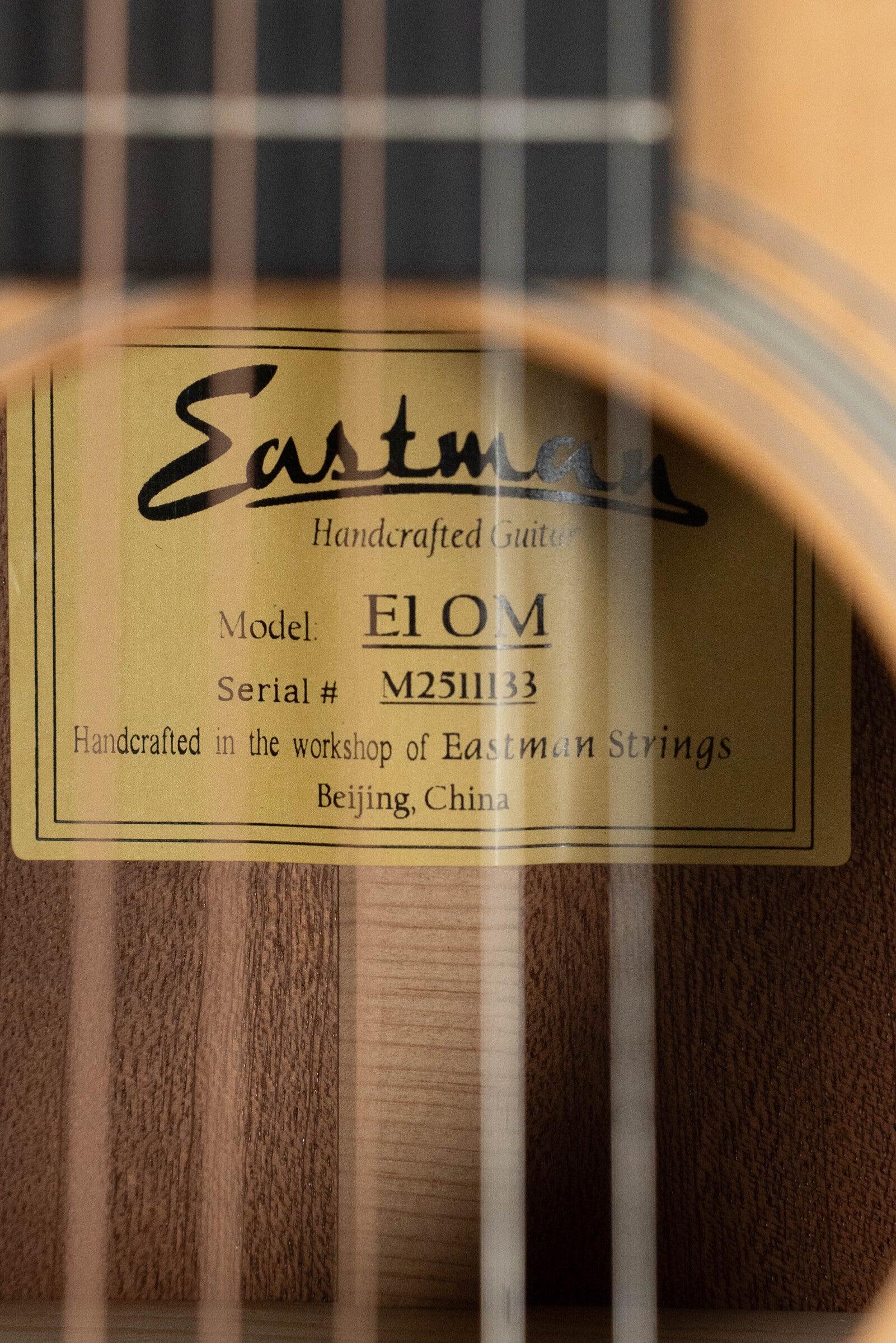 Eastman E1OM All Solid Sitka/Sapele Acoustic Guitar #1133