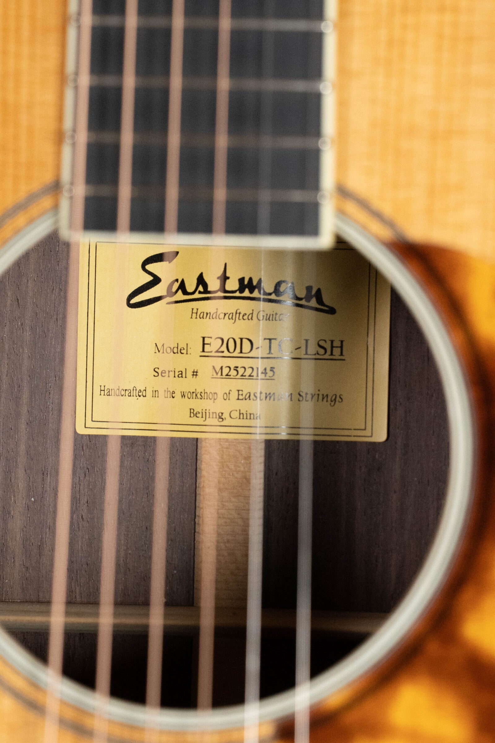 Eastman E20D-LSH-TC Thermo-Cured Adirondack/Rosewood Large Soundhole Dreadnought Acoustic Guitar #2145