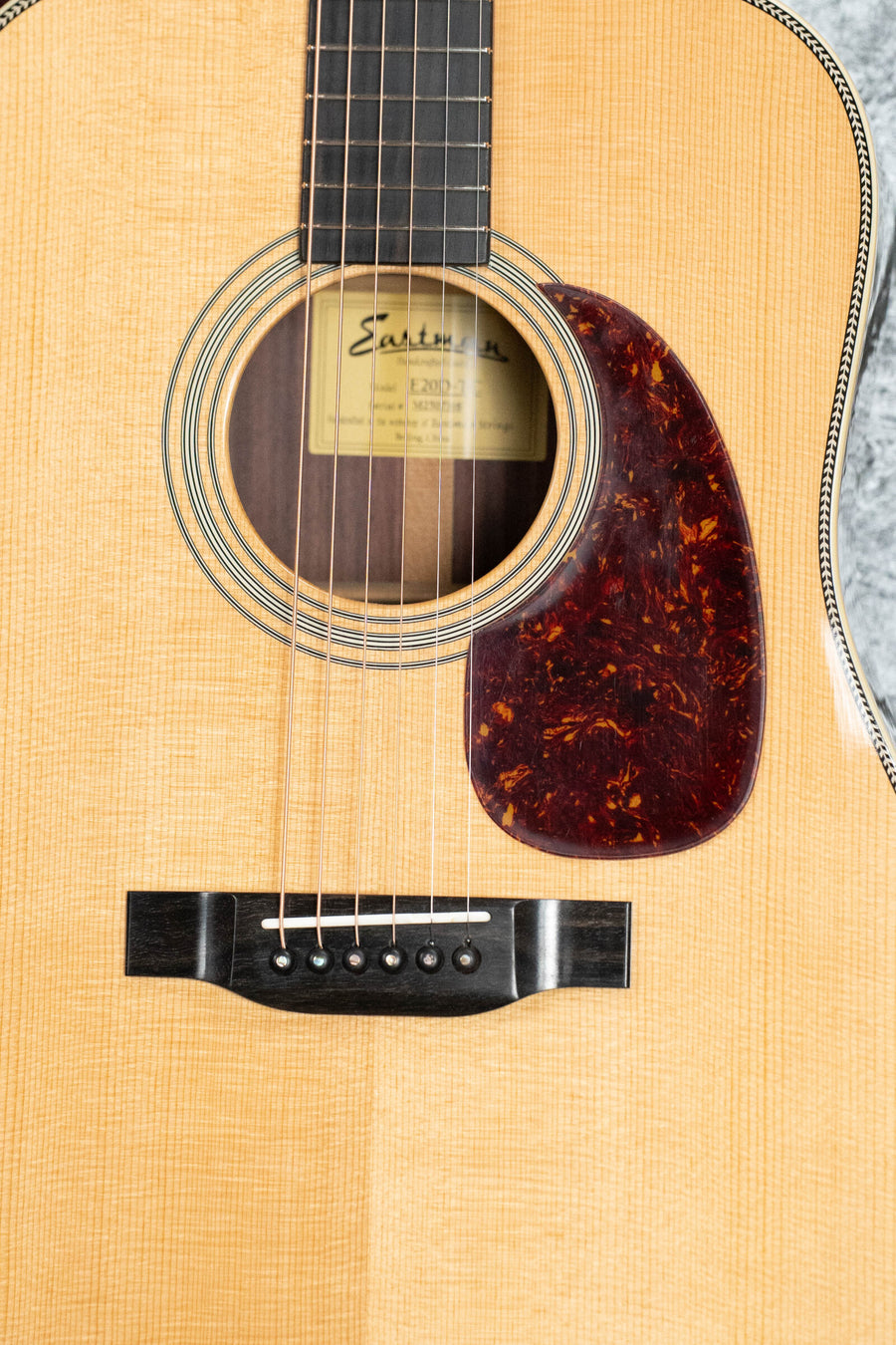 Acoustic dreadnought guitar with natural Adirondack top, tortoise pickguard, and rosewood bridge and fretboard. - Eastman E20D-TC Thermo-Cured Adirondack/Rosewood Dreadnought Acoustic Guitar #7316 - Default Title