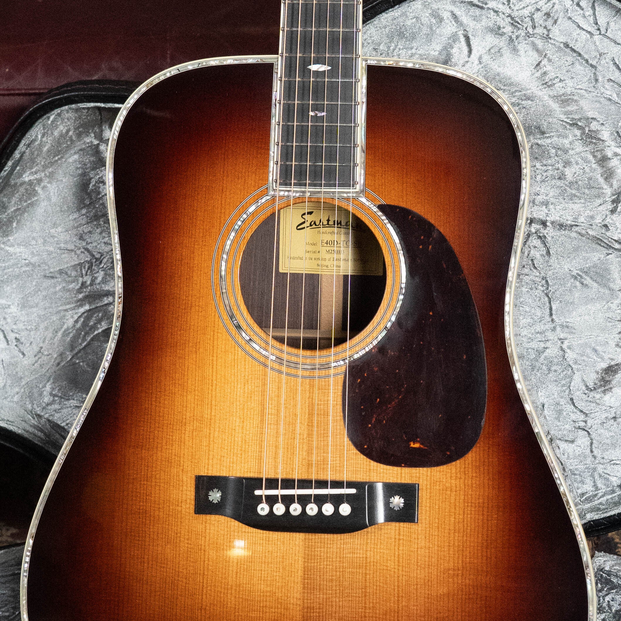 Eastman E40D-TC-SB Thermo-cured AAA Grade Adirondack/Rosewood Sunburst Dreadnought Acoustic Guitar #1113