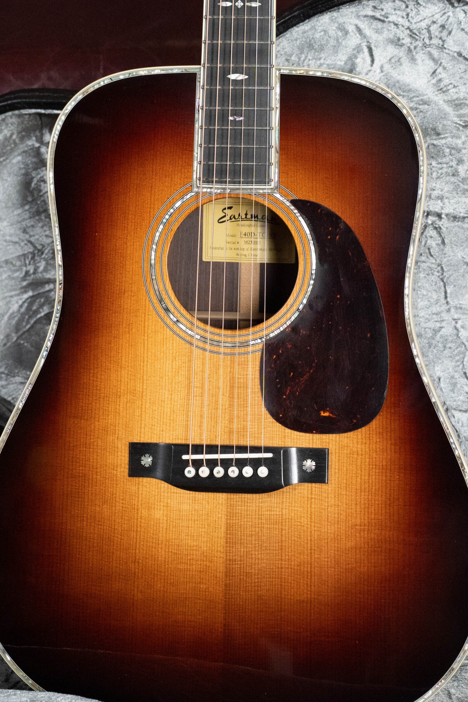 Eastman E40D-TC-SB Thermo-cured AAA Grade Adirondack/Rosewood Sunburst Dreadnought Acoustic Guitar #1113