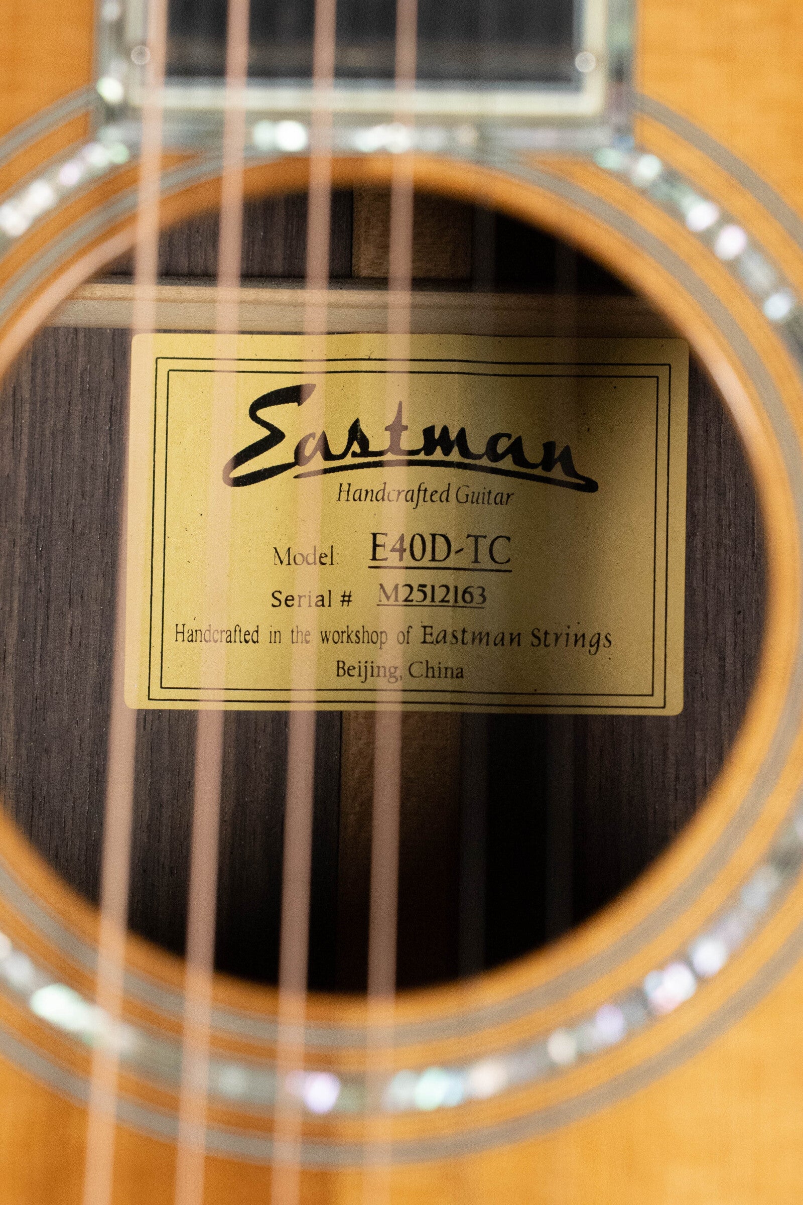 Eastman E40D-TC Thermo-cured AAA Grade Adirondack/Rosewood Dreadnought Acoustic Guitar #2163