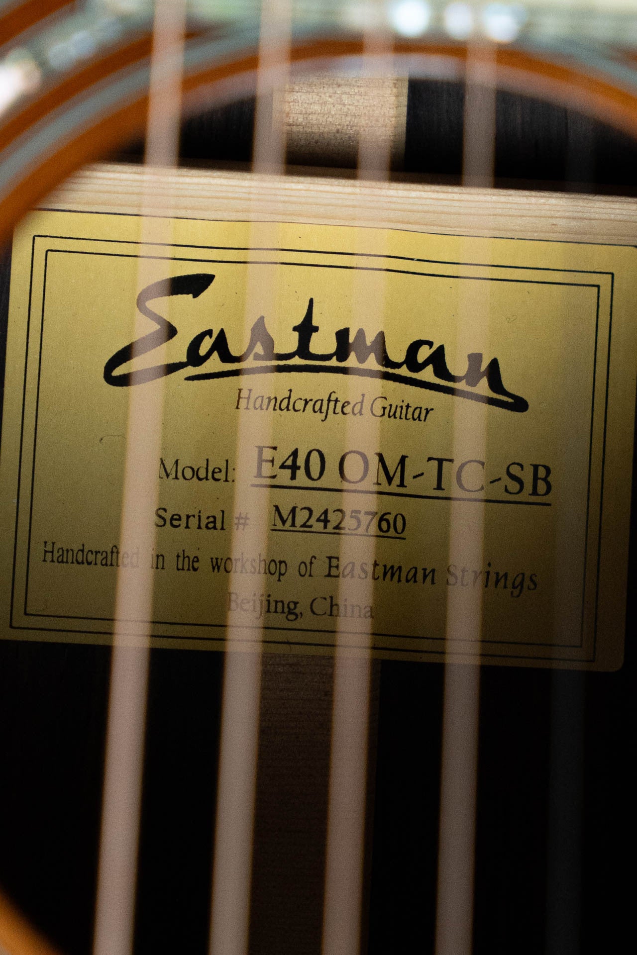 Eastman E40OM-TC-SB AAA Grade Thermo-cured Adirondack/Rosewood Sunburst Orchestra Model Acoustic Guitar #5760