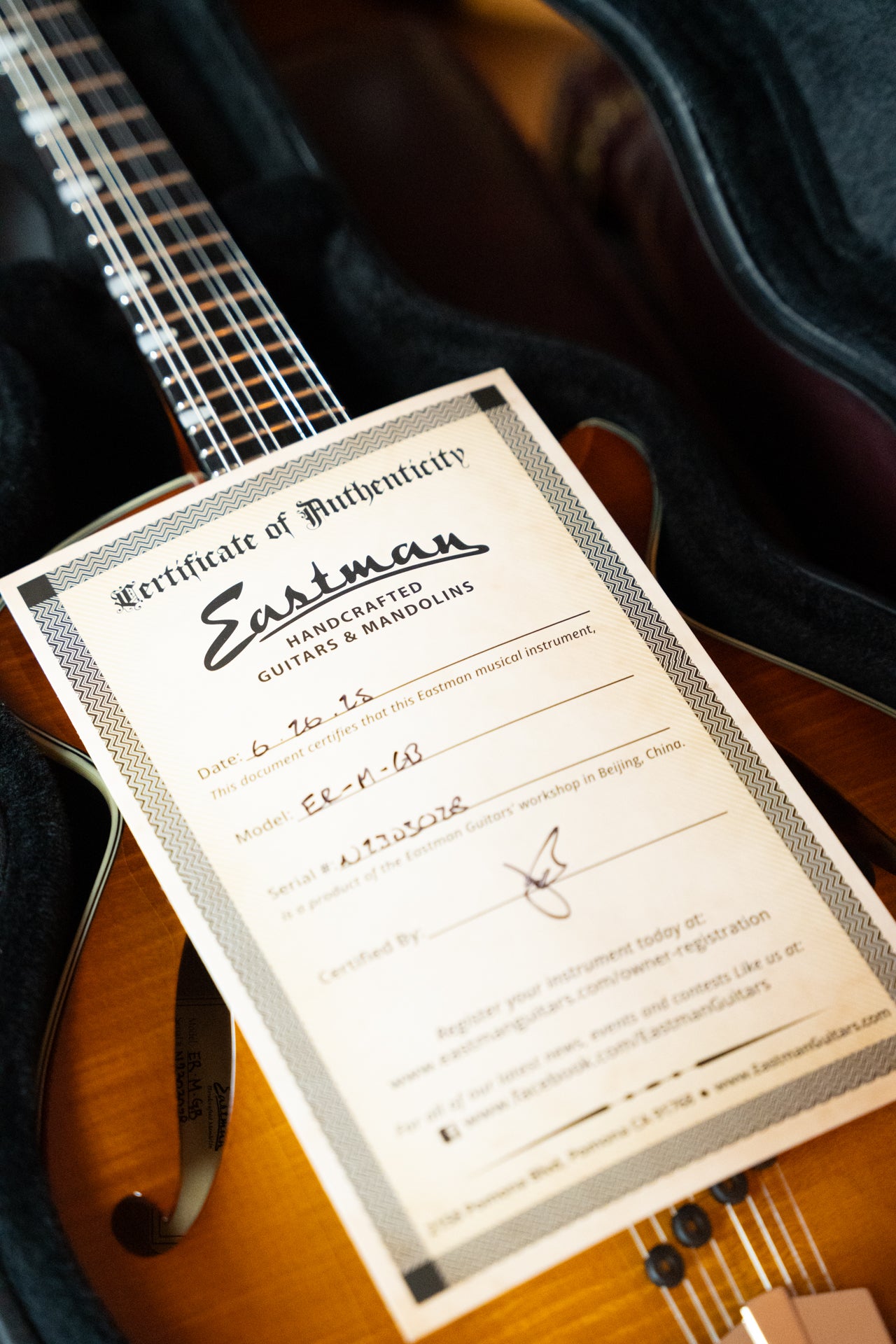 Eastman ER-M-GB El Ray Electric Goldburst Mandolin w/Lollar Humbucker Pickup #3028