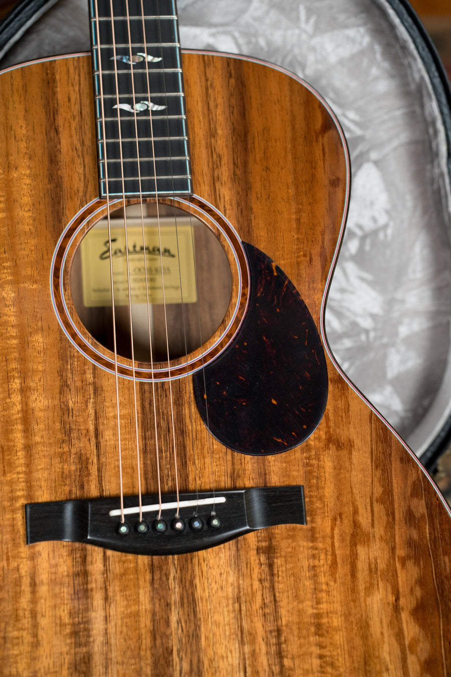 Limited edition all koa acoustic guitar with glossy finish and tortoiseshell pickguard. - Eastman L-OOSS-LTD-KOA Limited Edition Luthier Series All Koa Acoustic Guitar #6343 - Default Title