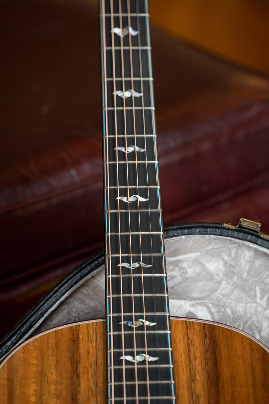 Eastman limited edition acoustic guitar with koa wood body and bird inlay fret markers. - Eastman L-OOSS-LTD-KOA Limited Edition Luthier Series All Koa Acoustic Guitar #6343 - Default Title