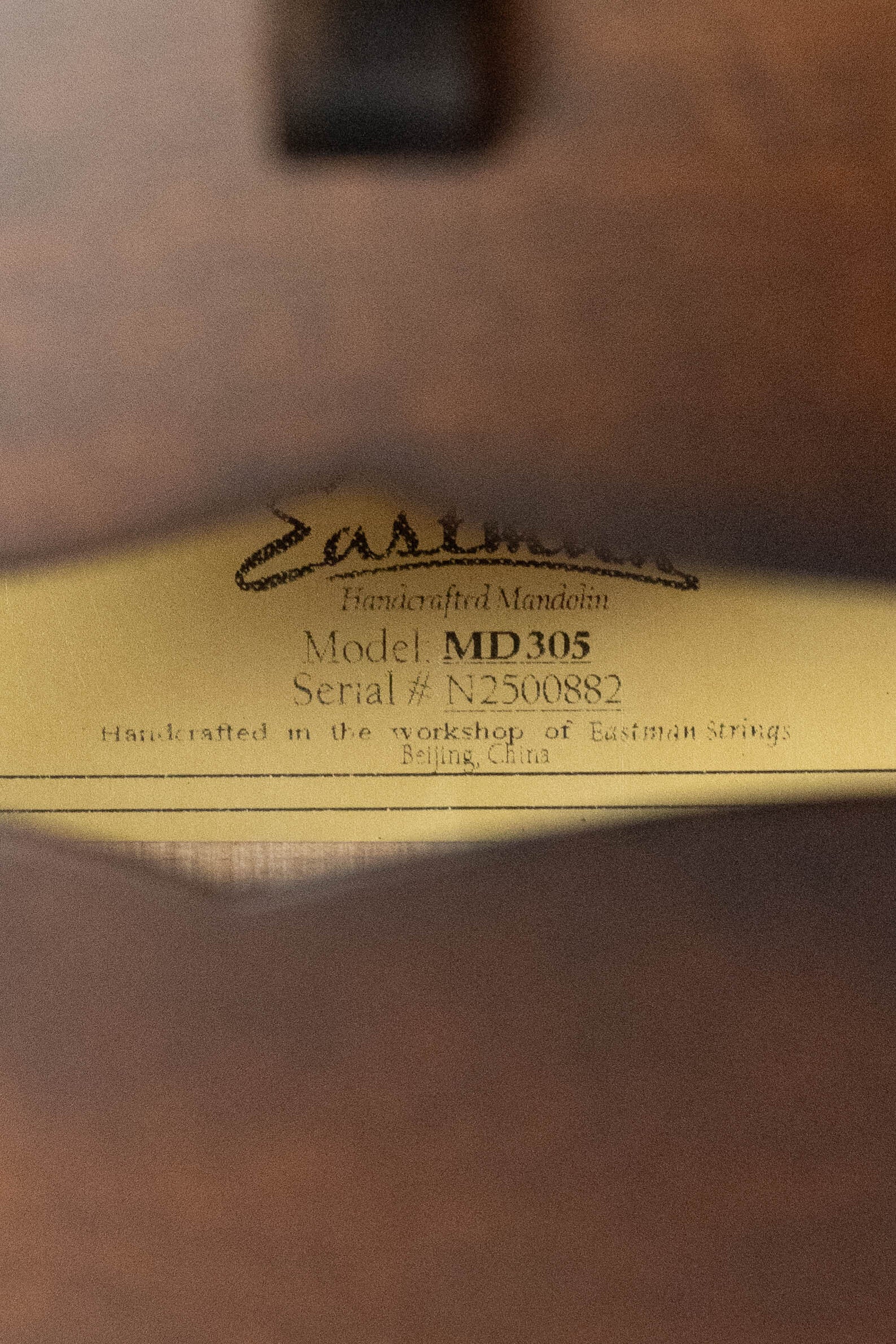 Eastman MD305 Spruce/Maple A-Style Hand-Carved Mandolin #0882