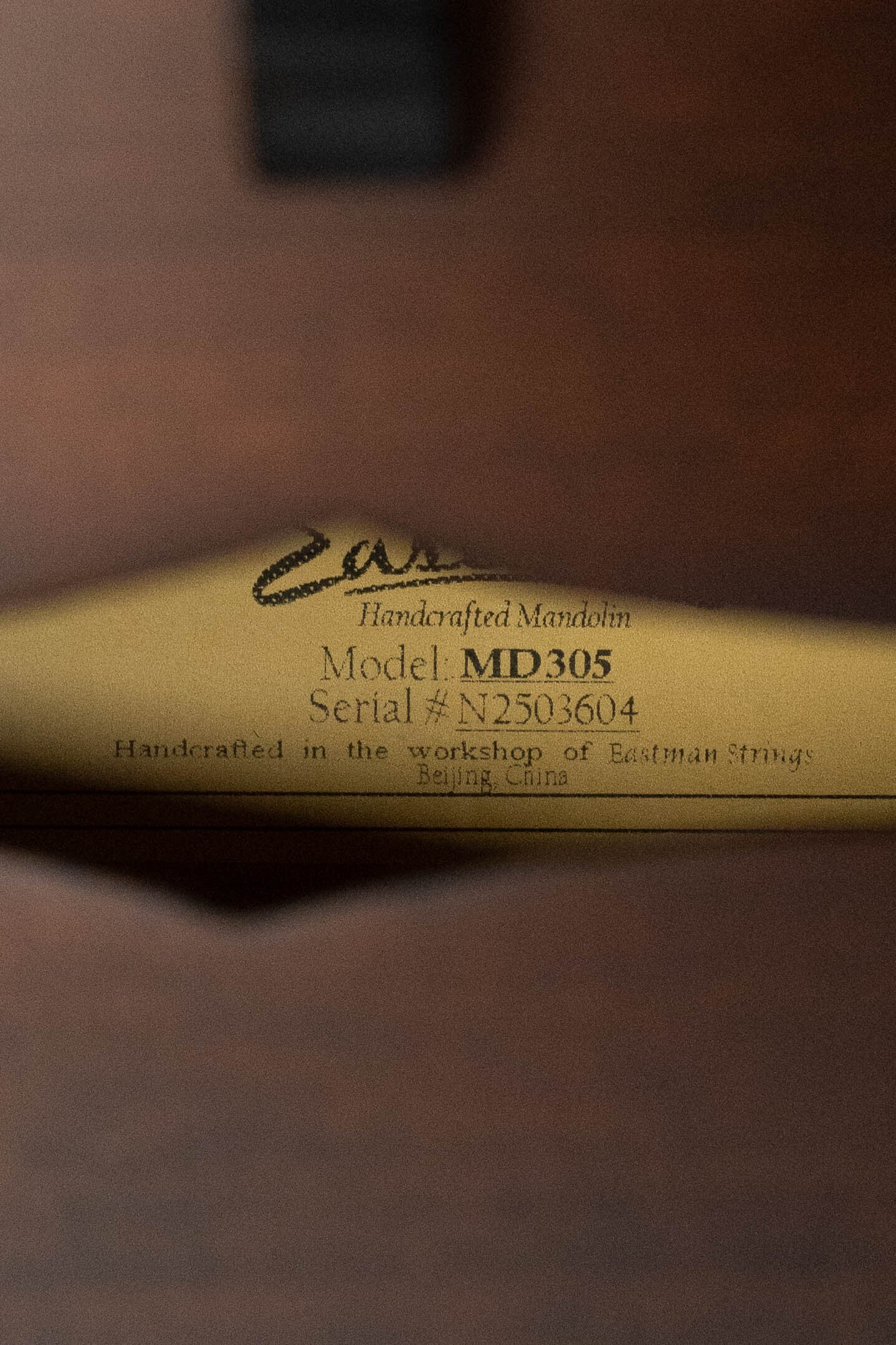 Eastman MD305 Spruce/Maple A-Style Hand-Carved Mandolin #3604