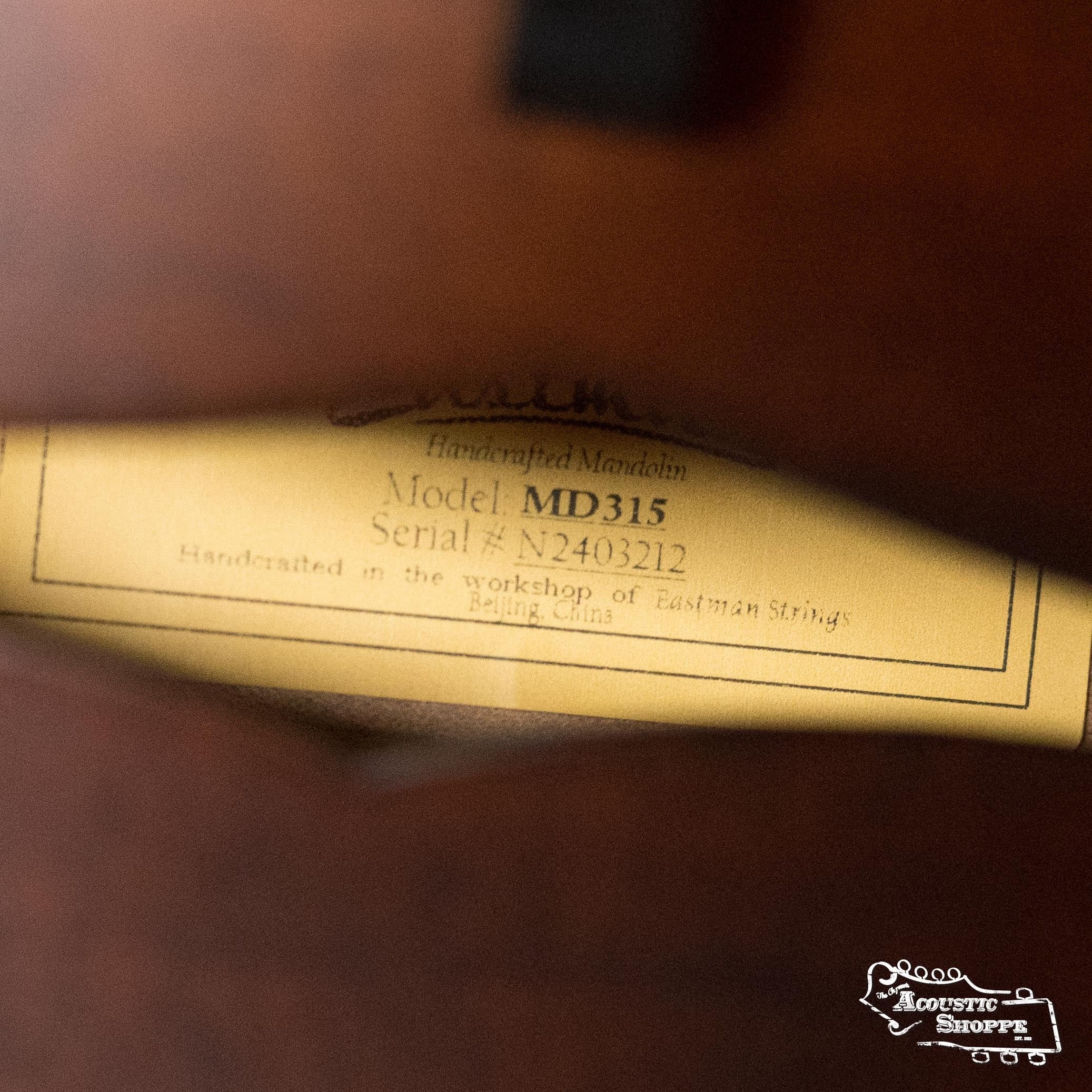 Eastman MD315 F-Style Hand-Carved Mandolin #3212