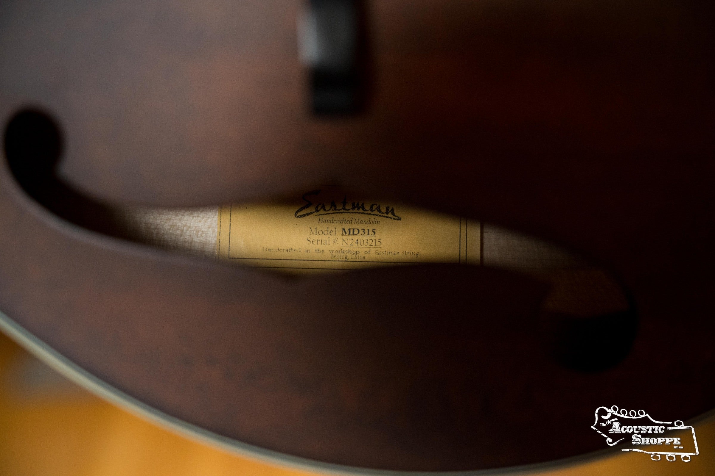 Eastman MD315 F-Style Hand-Carved Mandolin #3215