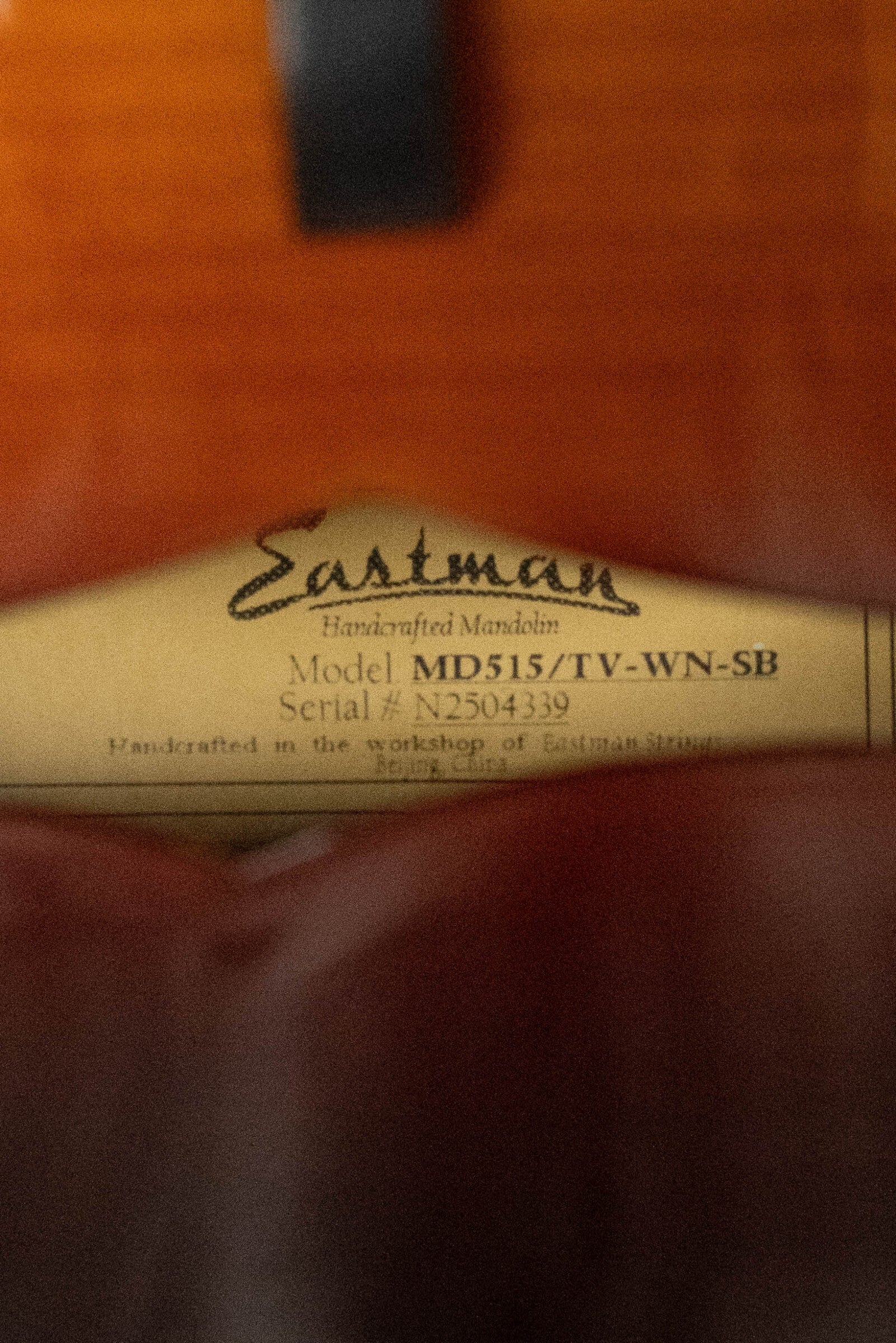 Eastman MD515/TV-WN-SB Spruce/Maple Wide Nut Sunburst F-Style Mandolin #4339