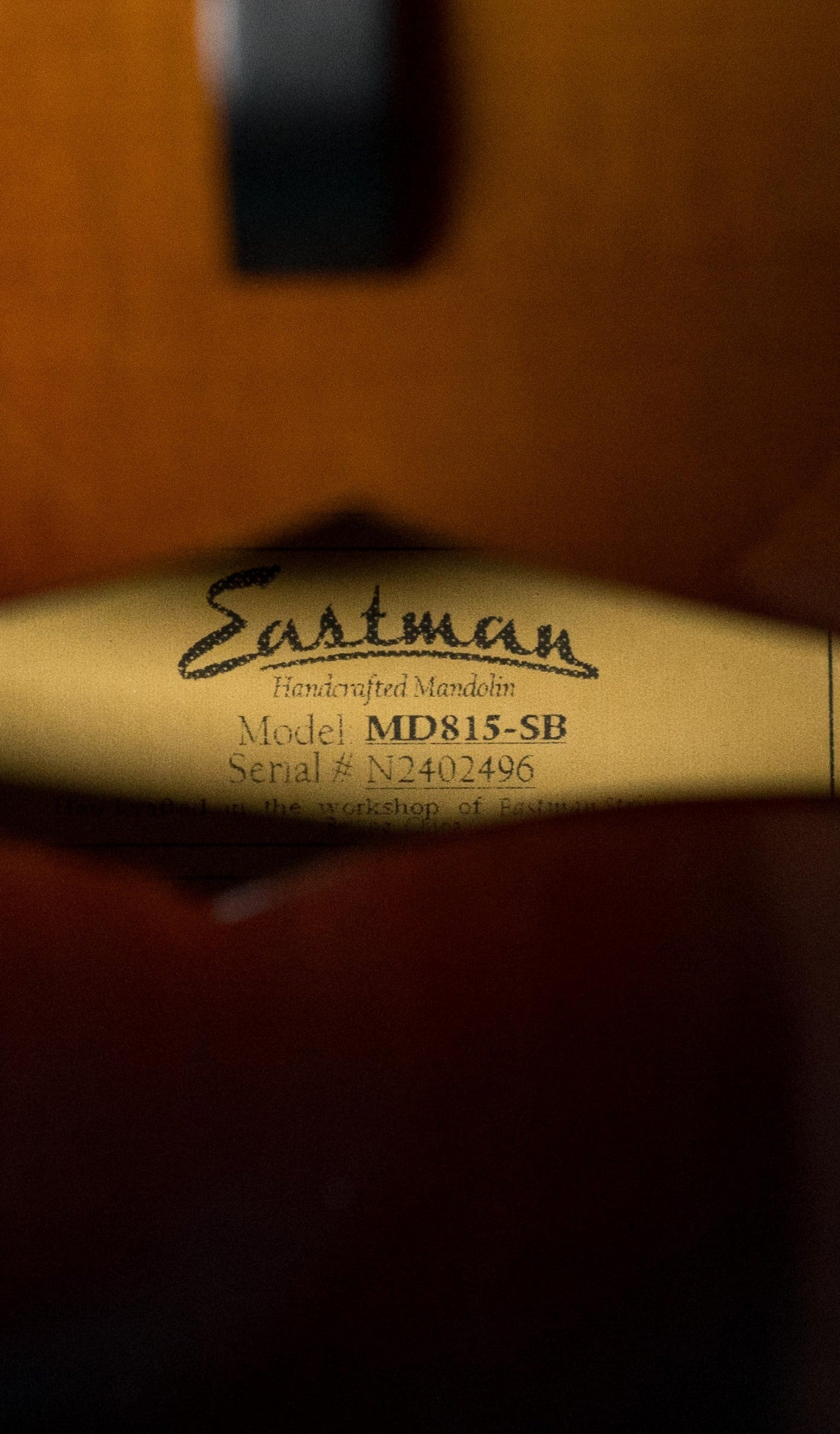 Eastman MD815-SB Adirondack/Flamed Maple Sunburst F-Style Mandolin #2496