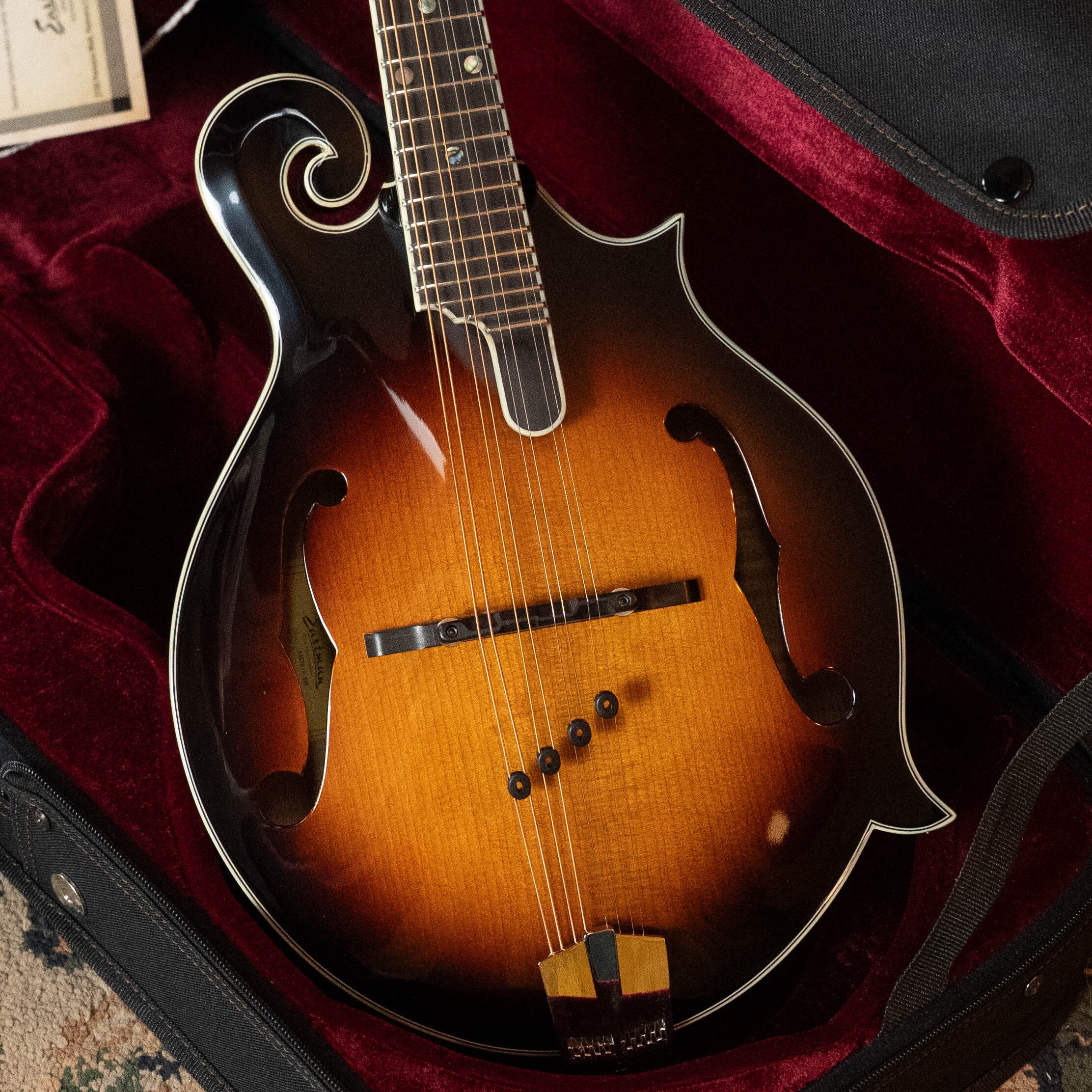 Eastman MD815-SB Adirondack/Flamed Maple Sunburst F-Style Mandolin #3672