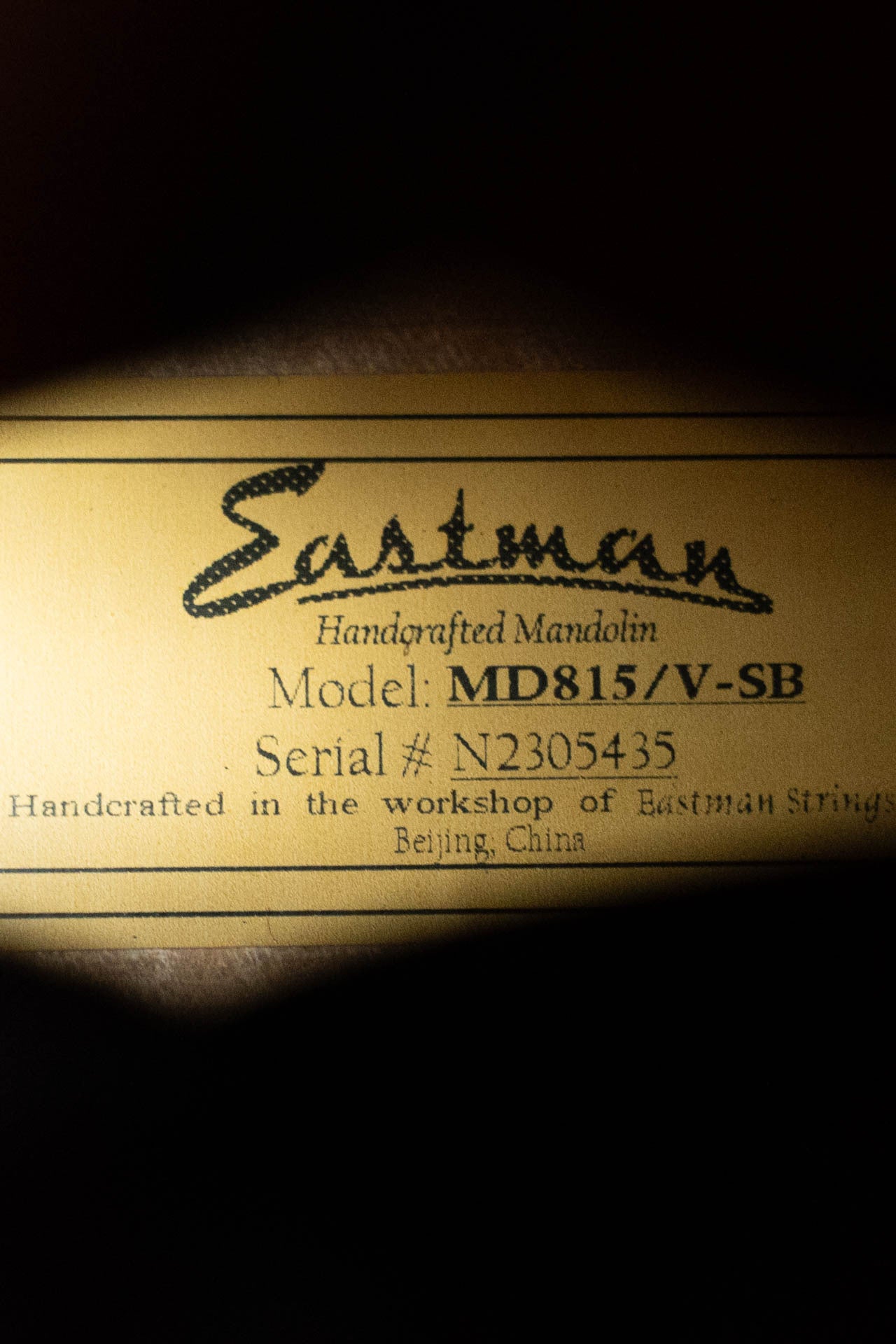 Eastman MD815/V-SB Antique Varnish Series F-Style Mandolin #5435
