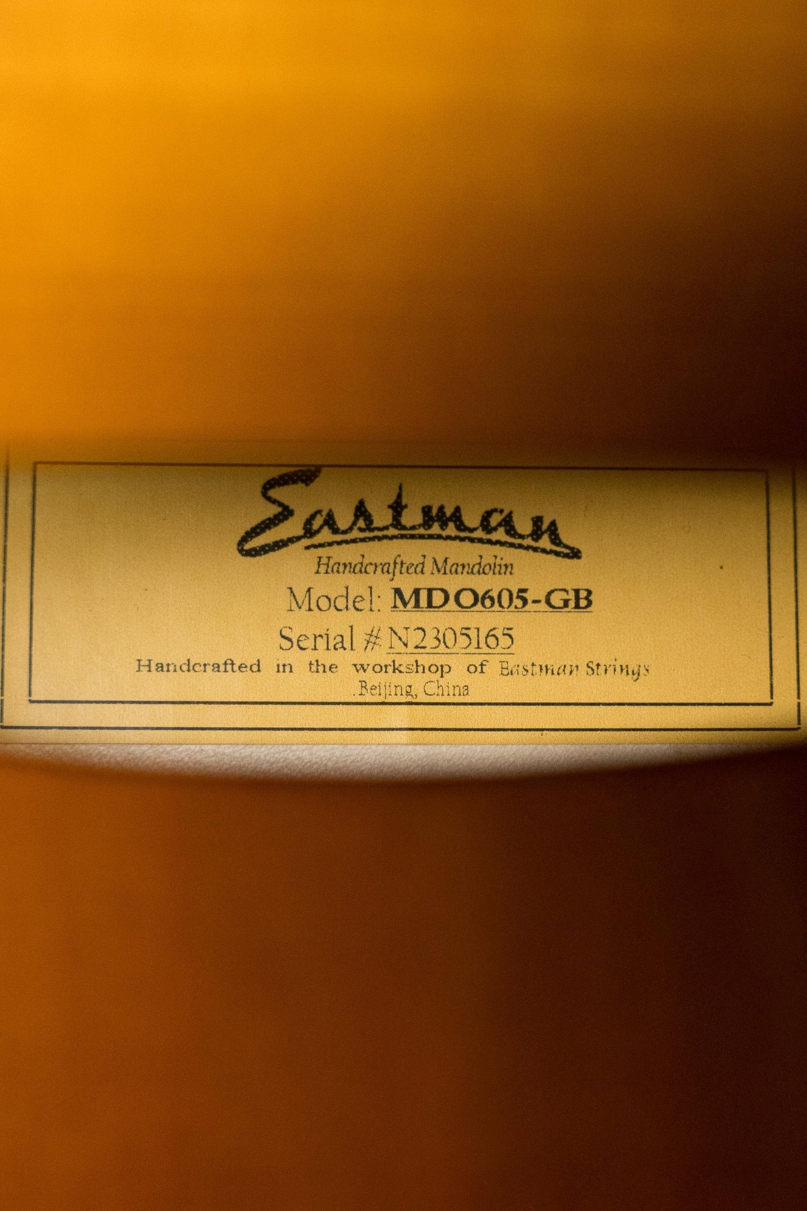 Eastman MDO605-GB Spruce/Maple Goldburst Octave A-Style Mandolin w/K&K Pickup #5165