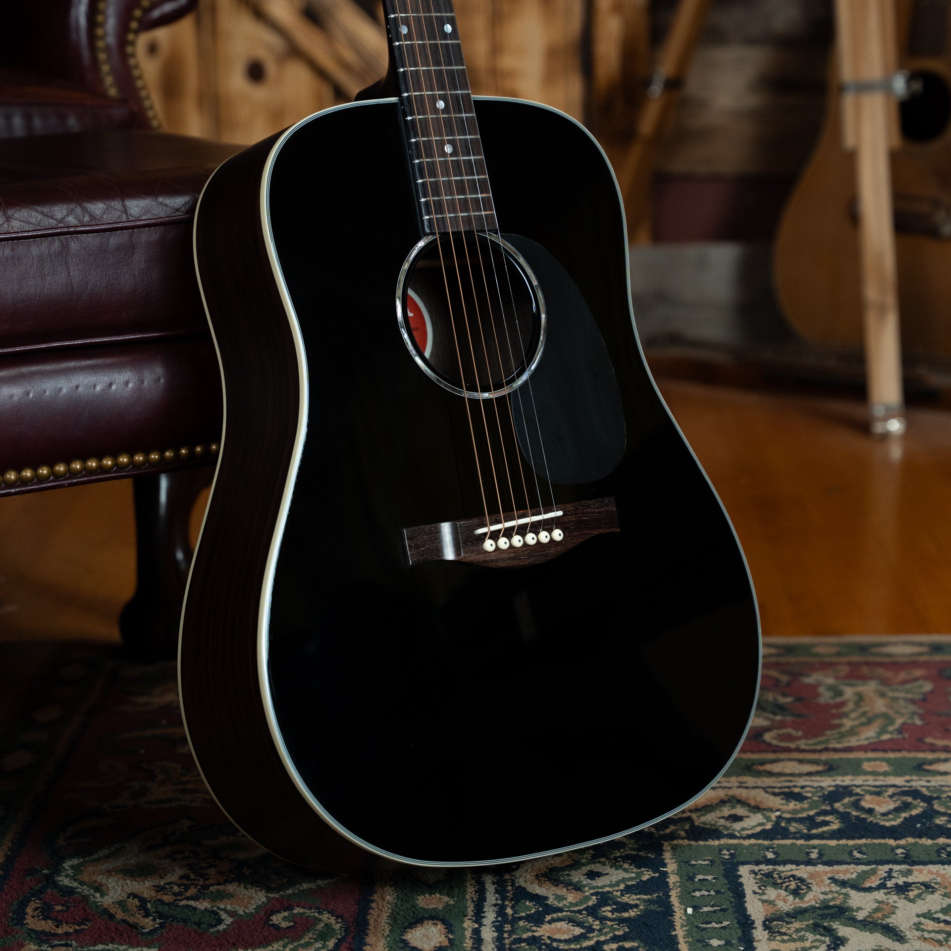 Eastman PCH2-D-BK Solid Sitka/Laminated Rosewood Black Top Dreadnought Acoustic Guitar #0551