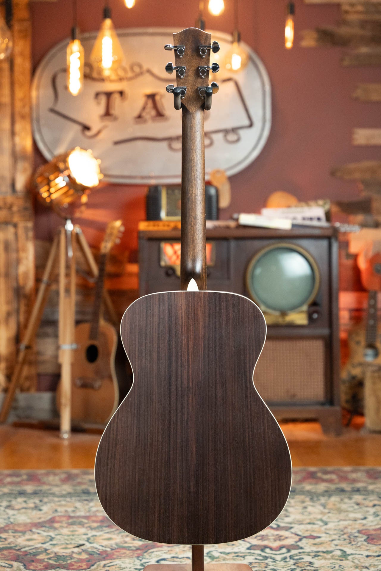 Eastman PCH2-OM-BK Solid Thermo-Cured Sitka/Laminated Rosewood Orchestra Model Gloss Black Top Acoustic Guitar #1077