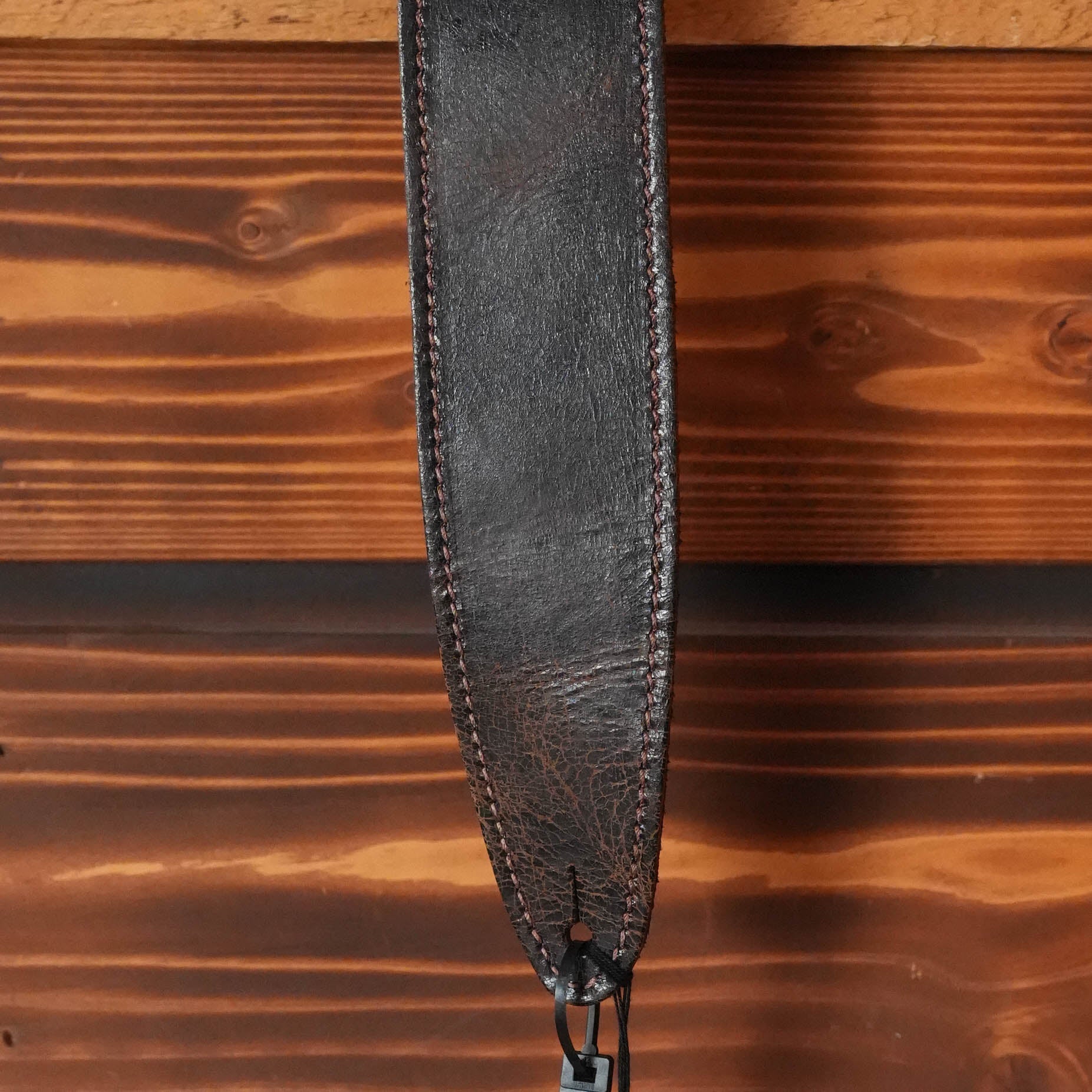 El Dorado Durango Relic 2.5" Width Glove-Soft Leather Guitar Strap - Distressed Dark Brown