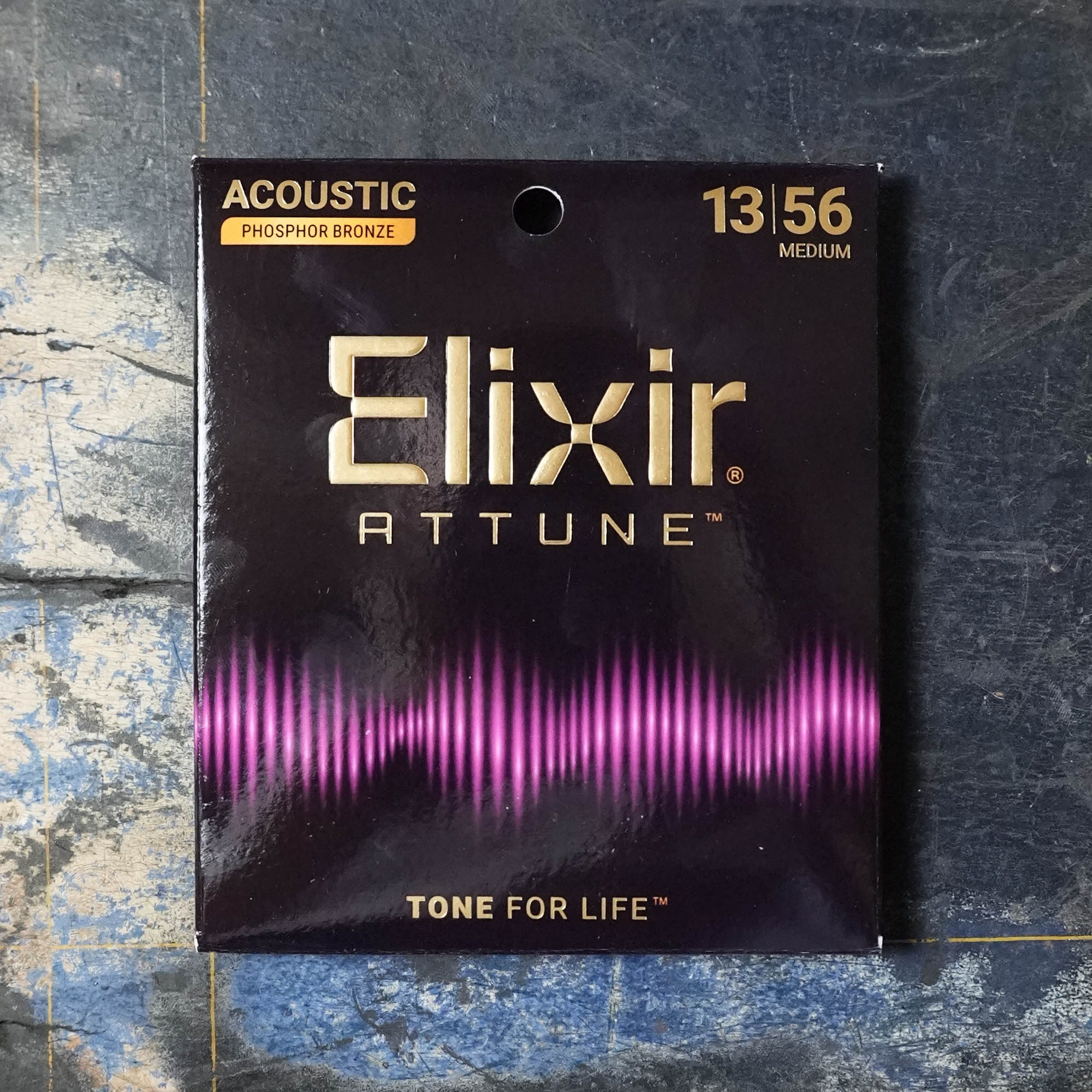Elixir Phosphor Bronze Acoustic Guitar Strings, ATTUNE, Medium 13-56