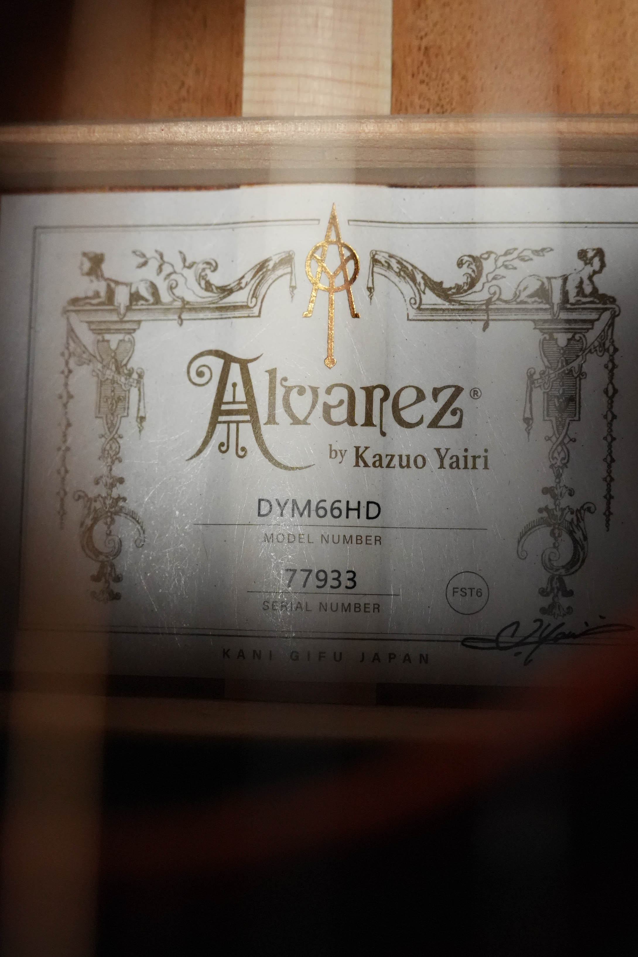 Alvarez Yairi Honduran Series DYM66HD All Vintage Honduran Mahogany Dreadnought Acoustic Guitar #7933