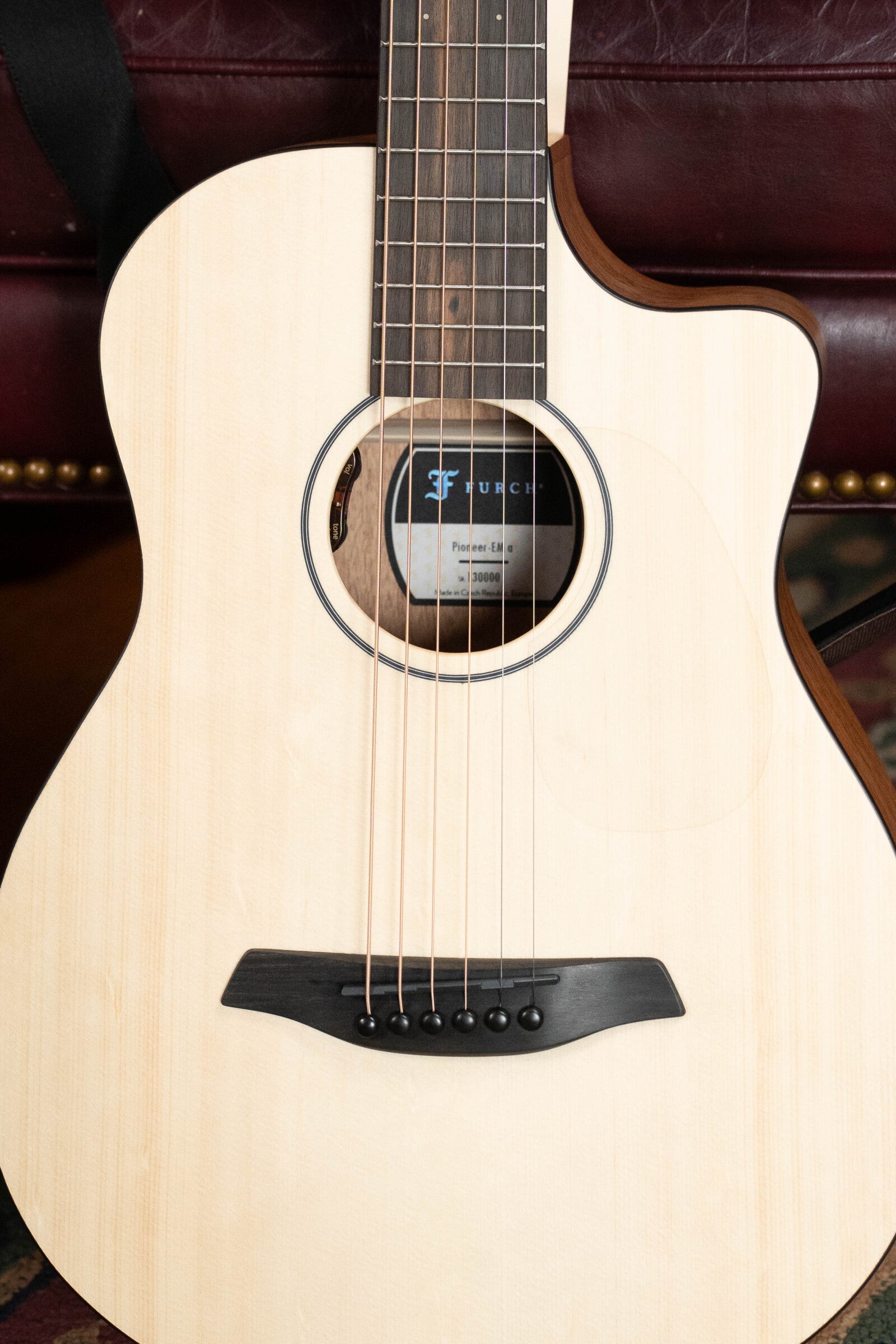 Furch Pioneer-EM VTC Engelmann Spruce/Mahogany Cutaway Travel Guitar w/Soundport Boosters & VTC Pickup #0000
