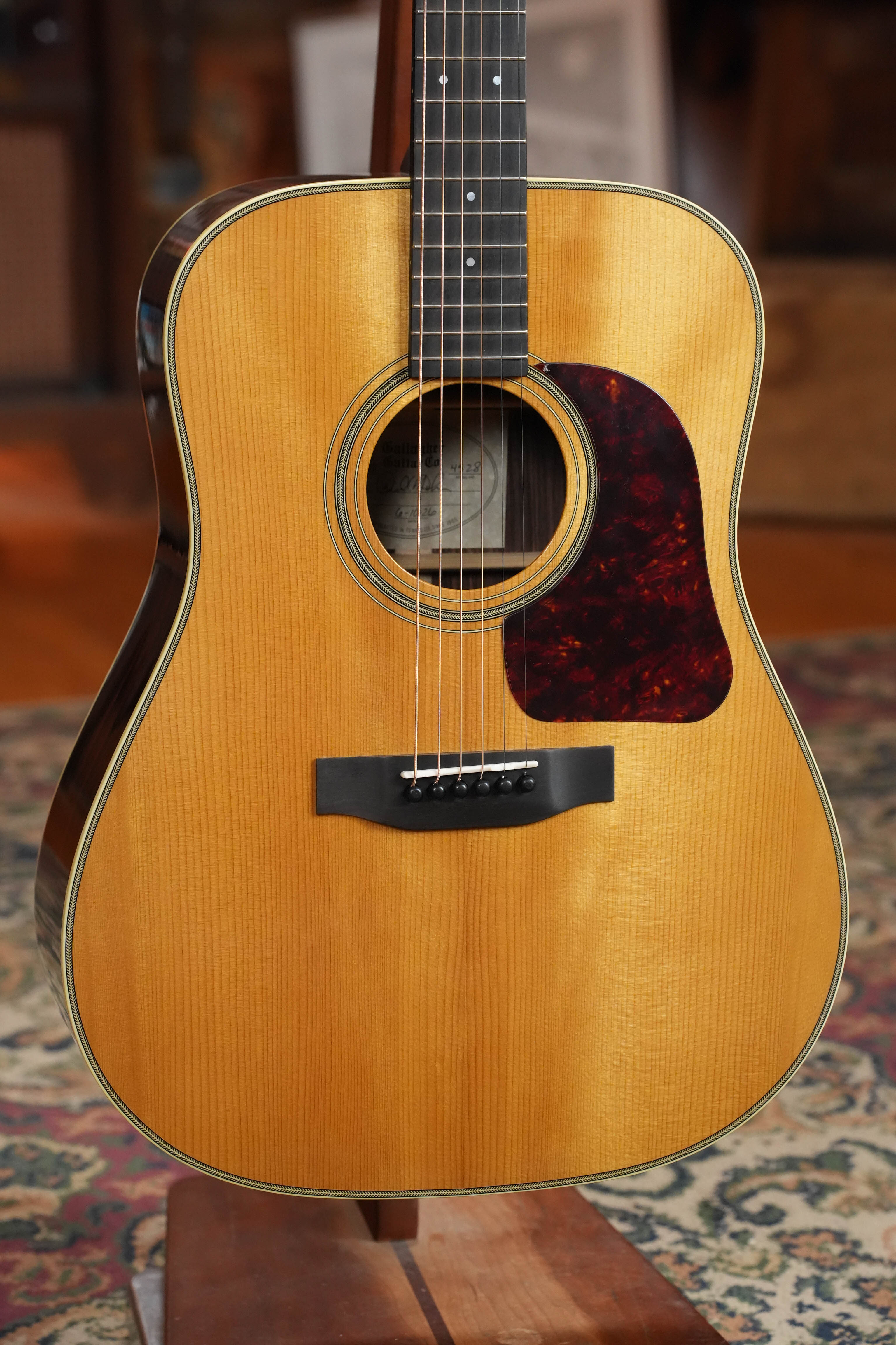 Gallagher The Bluegrass Bell Torrefied Adirondack/Rosewood Light Amber Finish Dreadnought Acoustic Guitar #4528
