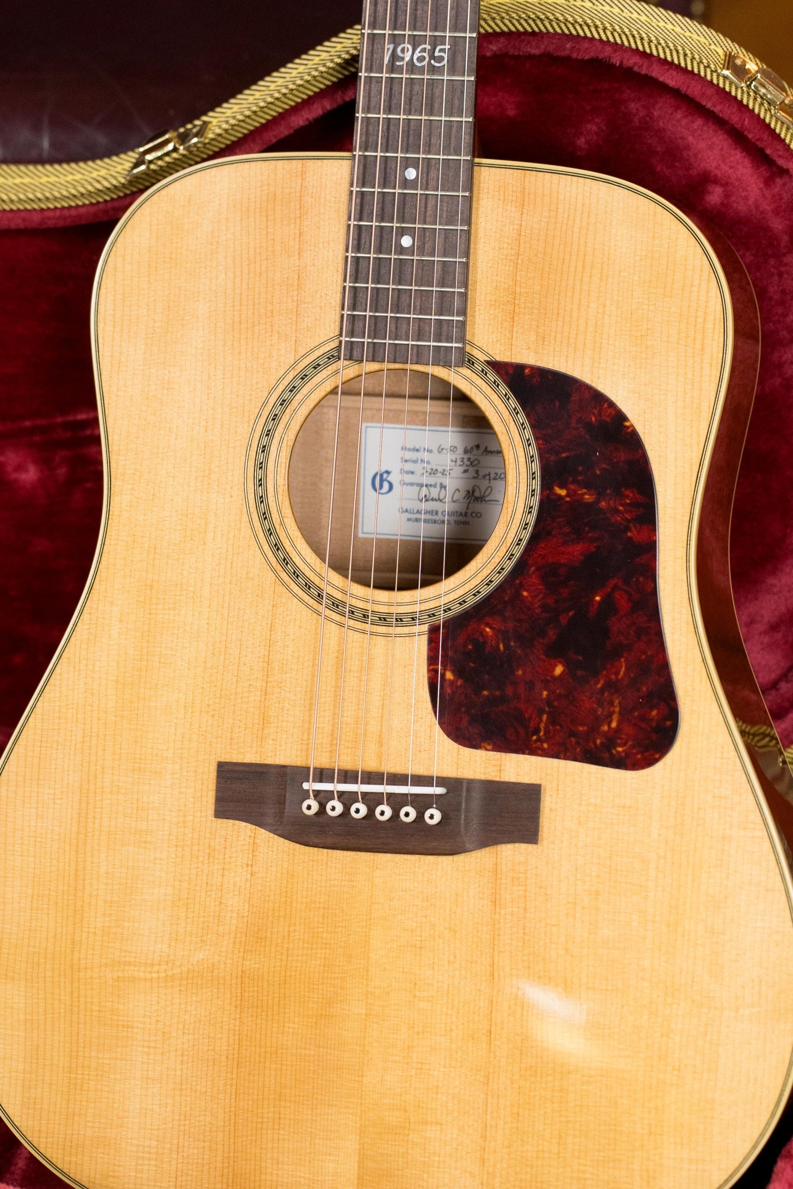 Gallagher 60th Anniversary G-50 Sitka/Mahogany Ambertone Dreadnought Acoustic Guitar #4330
