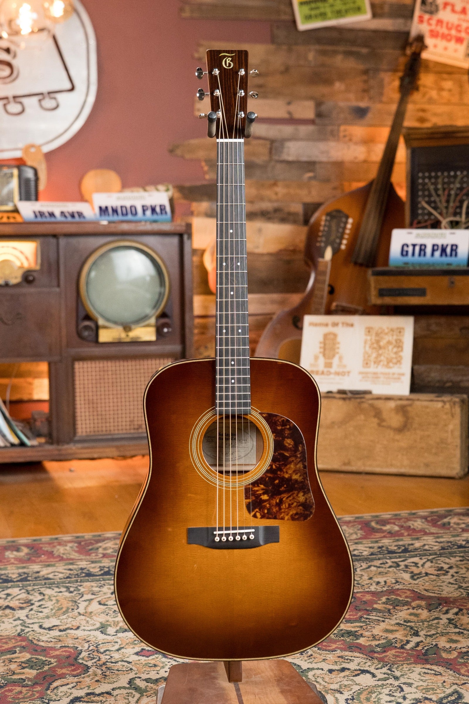 Gallagher Bluegrass Bell Torrefied Adirondack/Mahogany Light Amber Dreadnought Acoustic Guitar #4344
