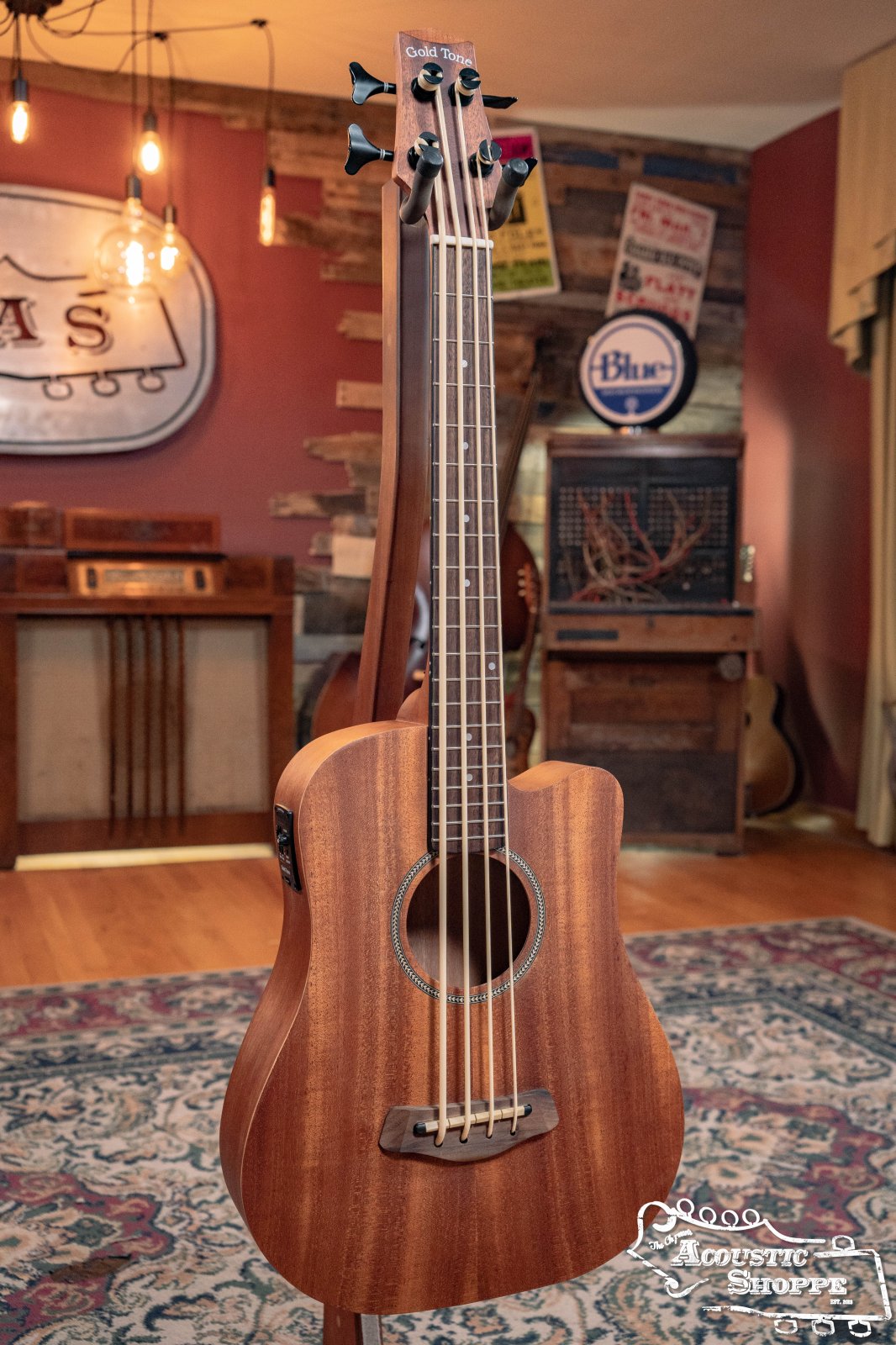 Gold Tone M-Bass 23-Inch Scale Acoustic-Electric MicroBass with Gig Bag #2018