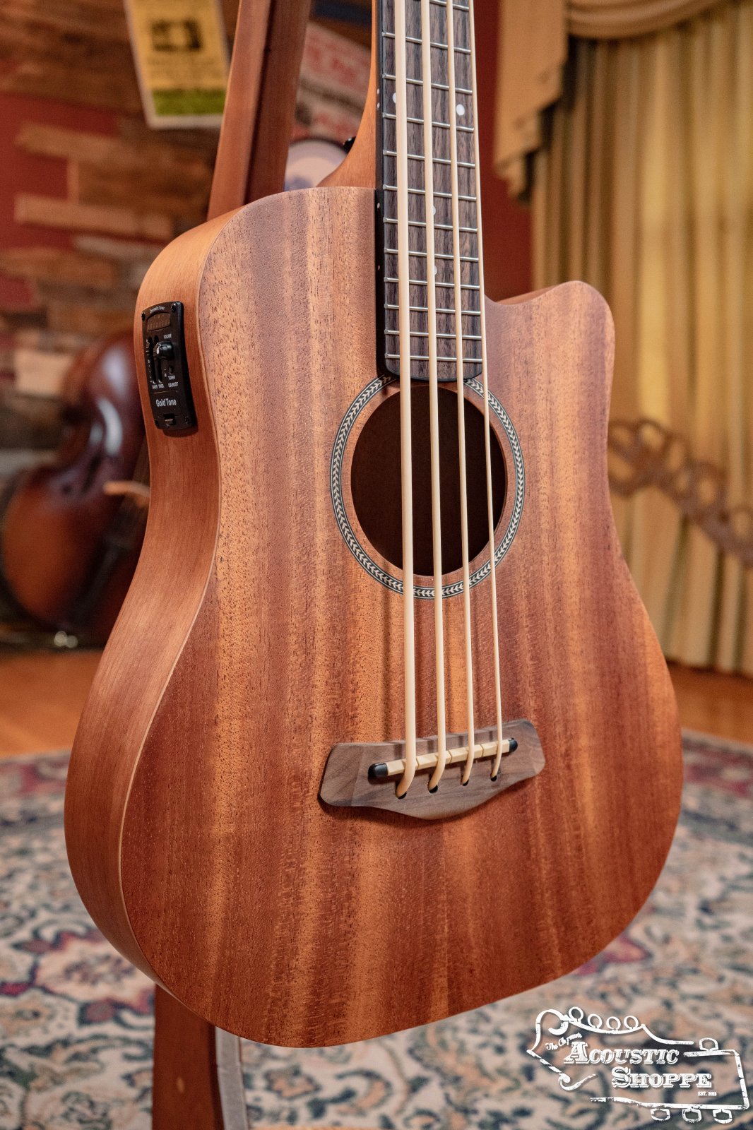 Gold Tone M-Bass 23-Inch Scale Acoustic-Electric MicroBass with Gig Bag #2018