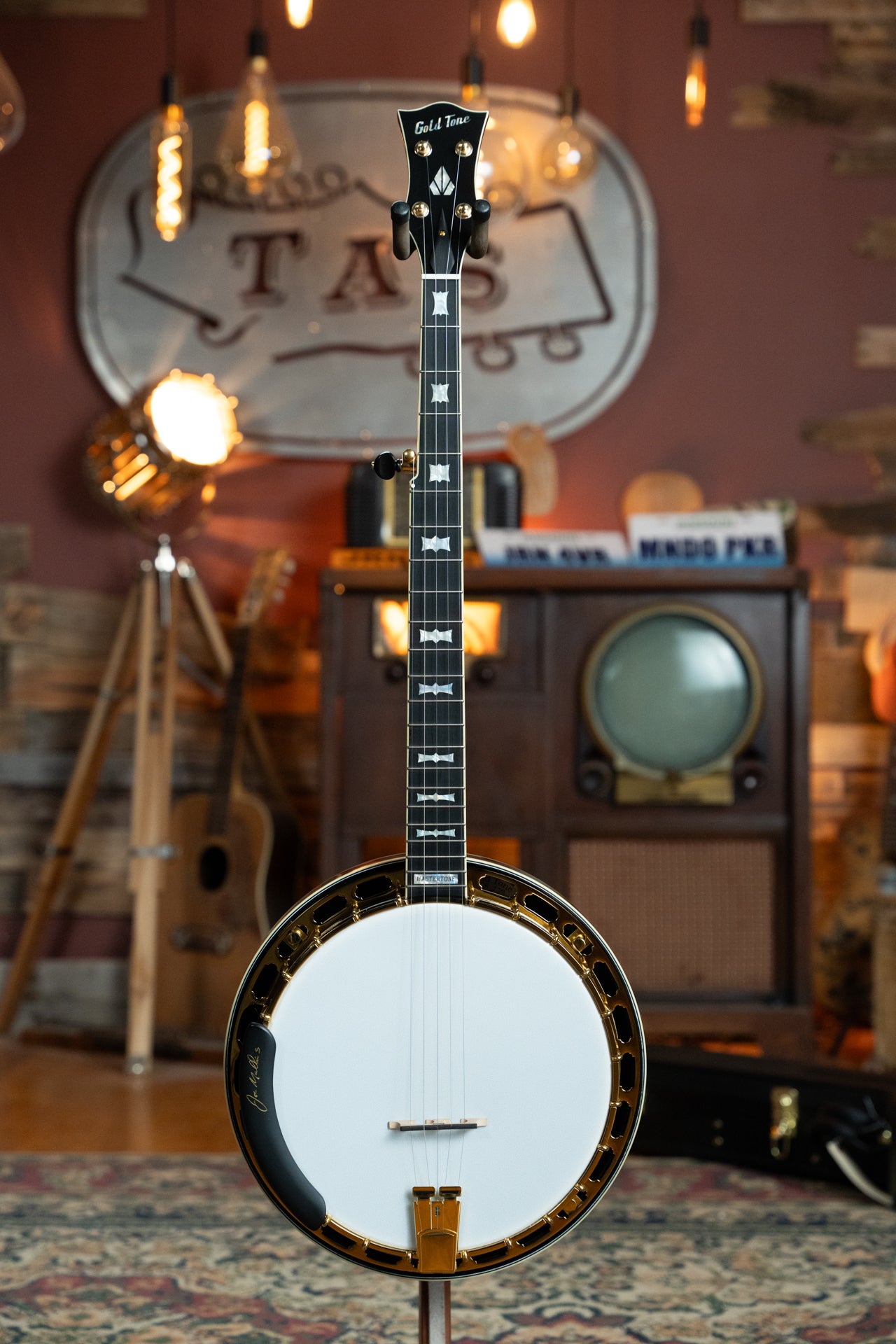 Gold Tone Mastertone OB-2 JM Joe Mullins 5-String Bowtie Maple Resonator Banjo #4517