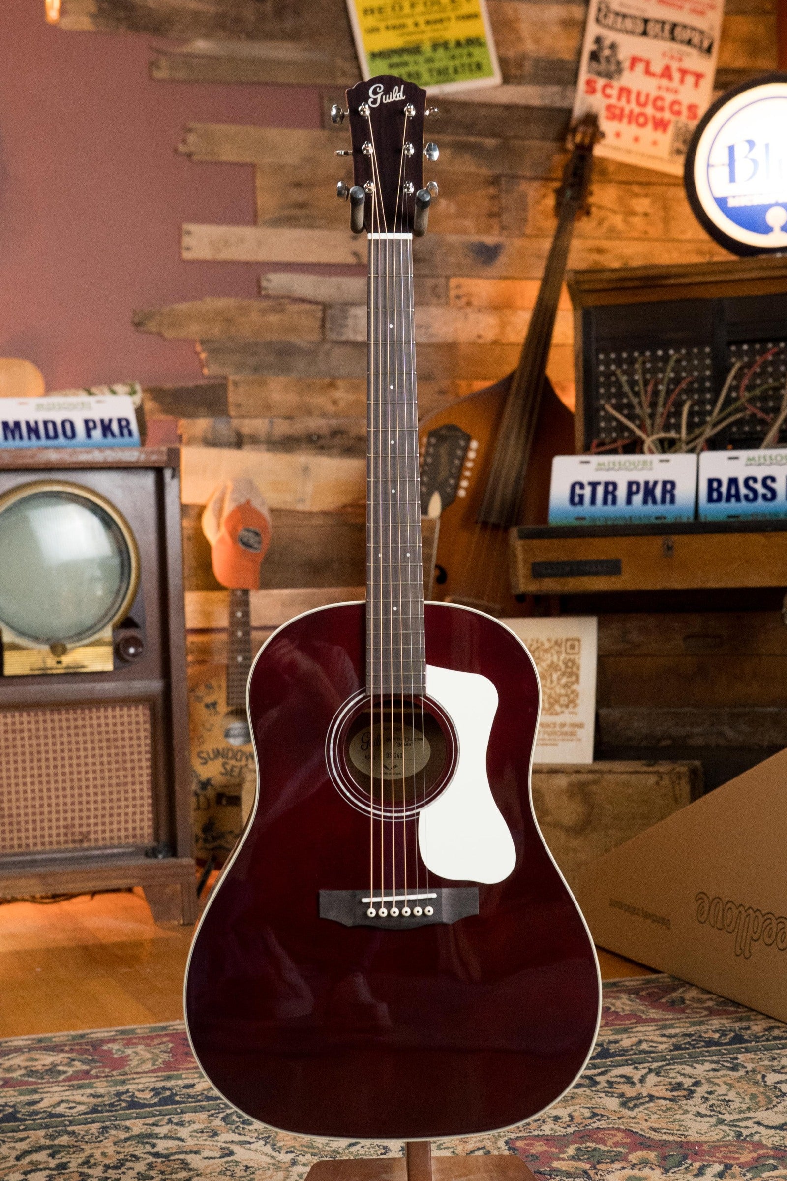 Guild DS-240 Memoir Sitka/Mahogany Wine Red Slope Shoulder Dreadnought Acoustic Guitar #4241