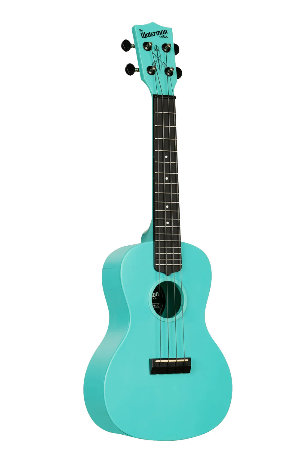 The Waterman Aqua Mist Glow-In-The-Dark Concert Recycled Ukulele - Kala Brand