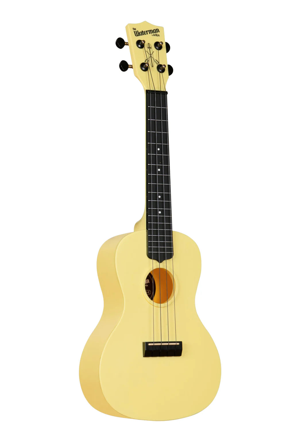 The Waterman Starlight Yellow Glow-In-The-Dark Concert Recycled Ukulele - Kala Brand