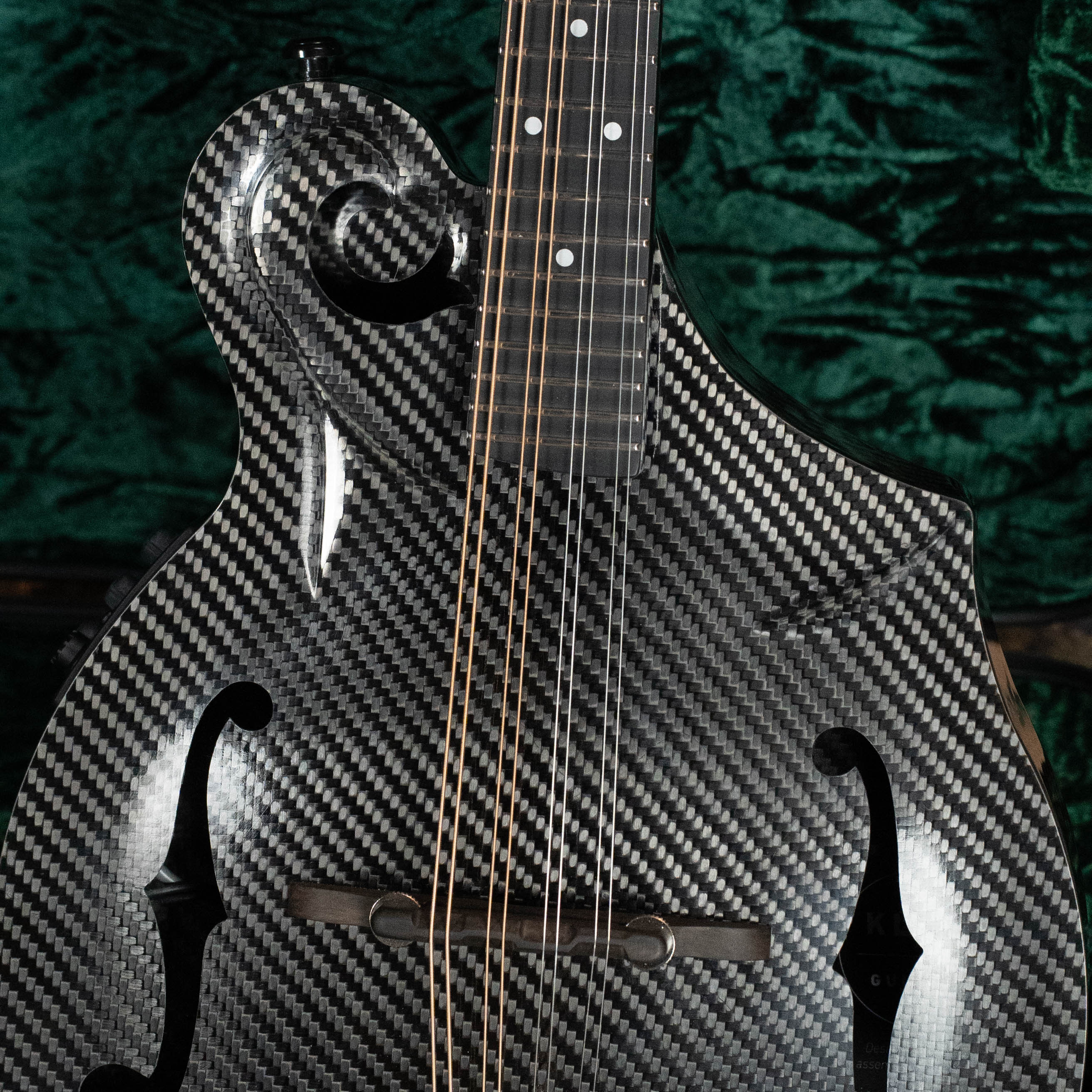 *New 2026 Model* KLOS Black Twill Carbon Fiber F-Style Mandolin w/ Klos EQ Pickup #2666
