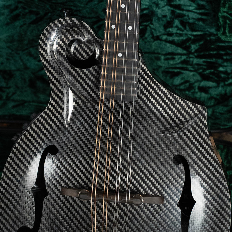 *New 2026 Model* KLOS Black Twill Carbon Fiber F-Style Mandolin w/ Klos EQ Pickup #2666