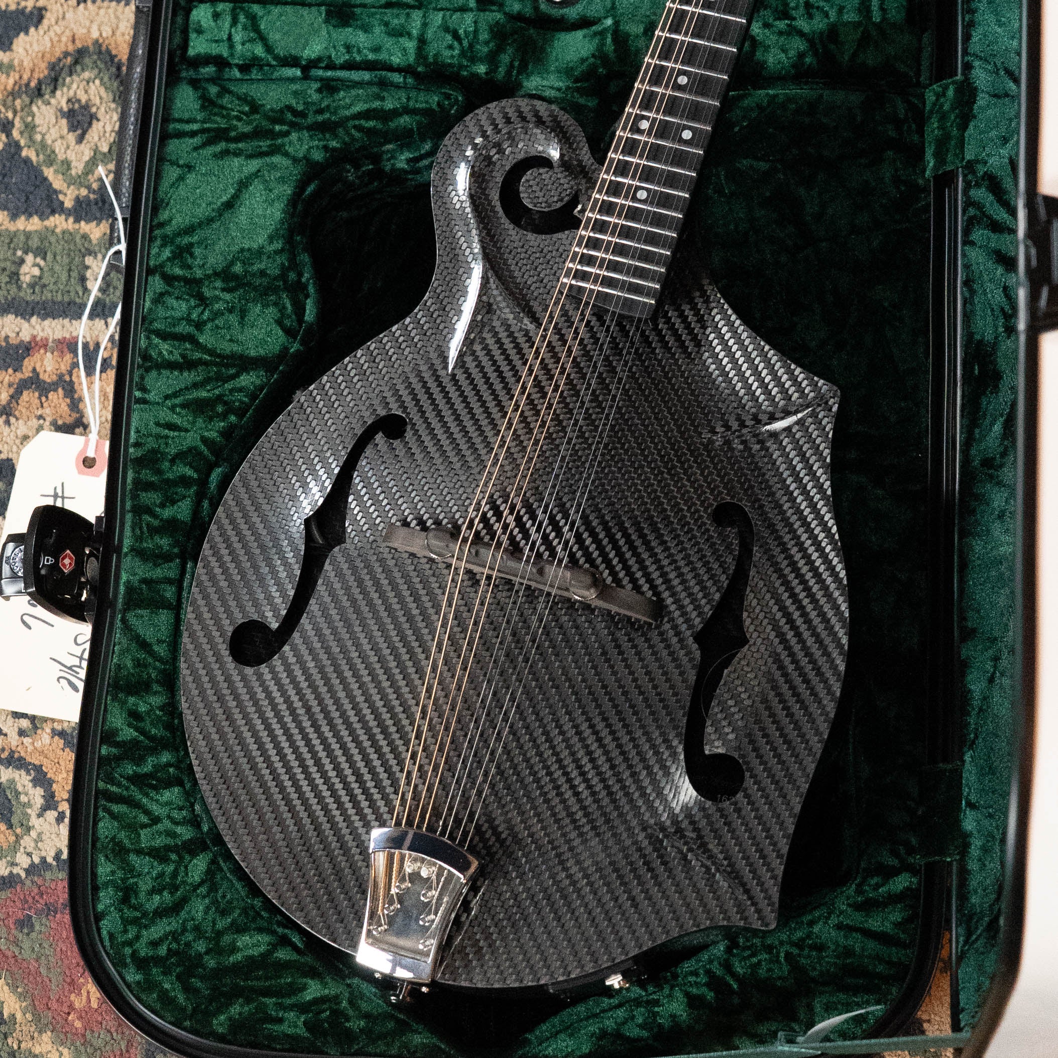 *New 2026 Model* KLOS Black Twill Carbon Fiber F-Style Mandolin w/ Klos EQ Pickup #2666