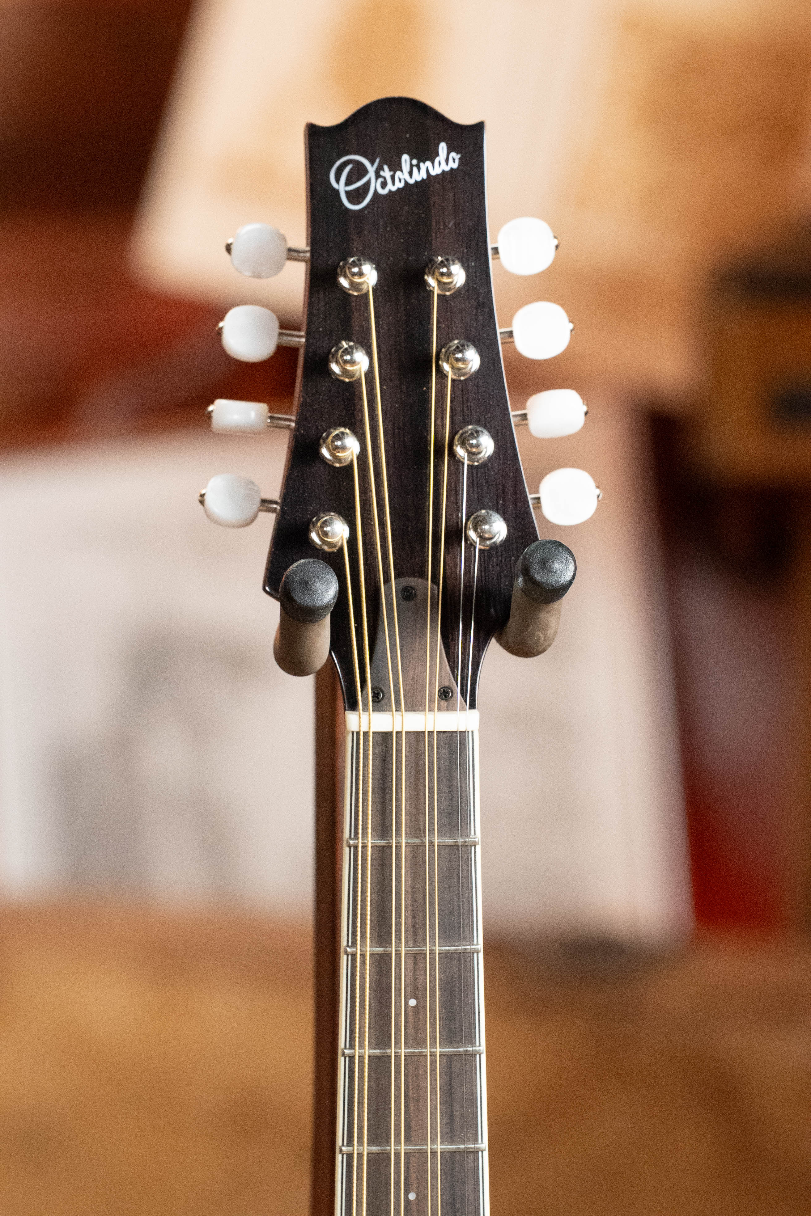 KR Strings "Moon" Spruce/Curly Maple F-Model Maestro Deluxe Sunburst Octolindo