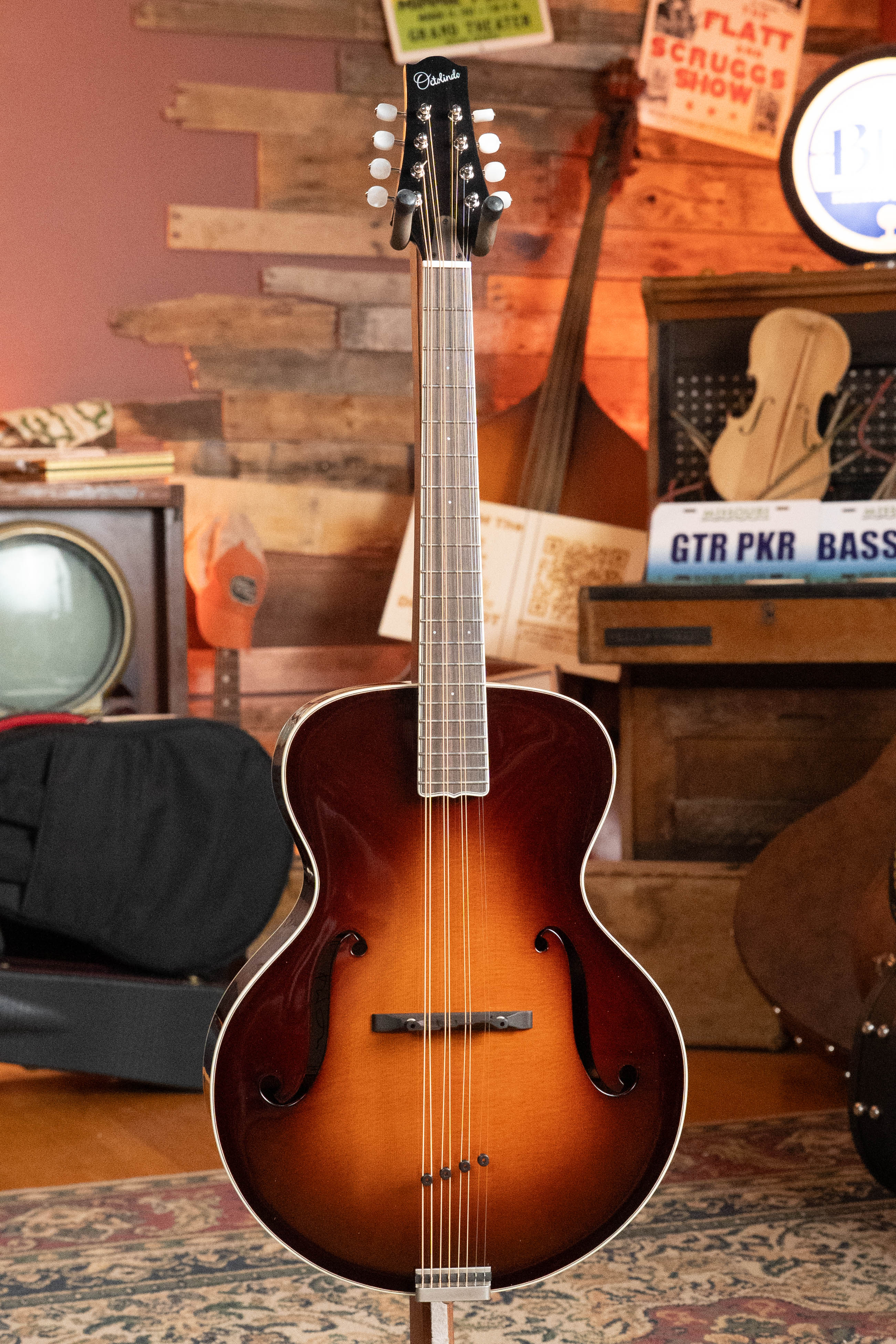 KR Strings "Moon" Spruce/Indian Rosewood F-Model Deluxe Sunburst Octolindo