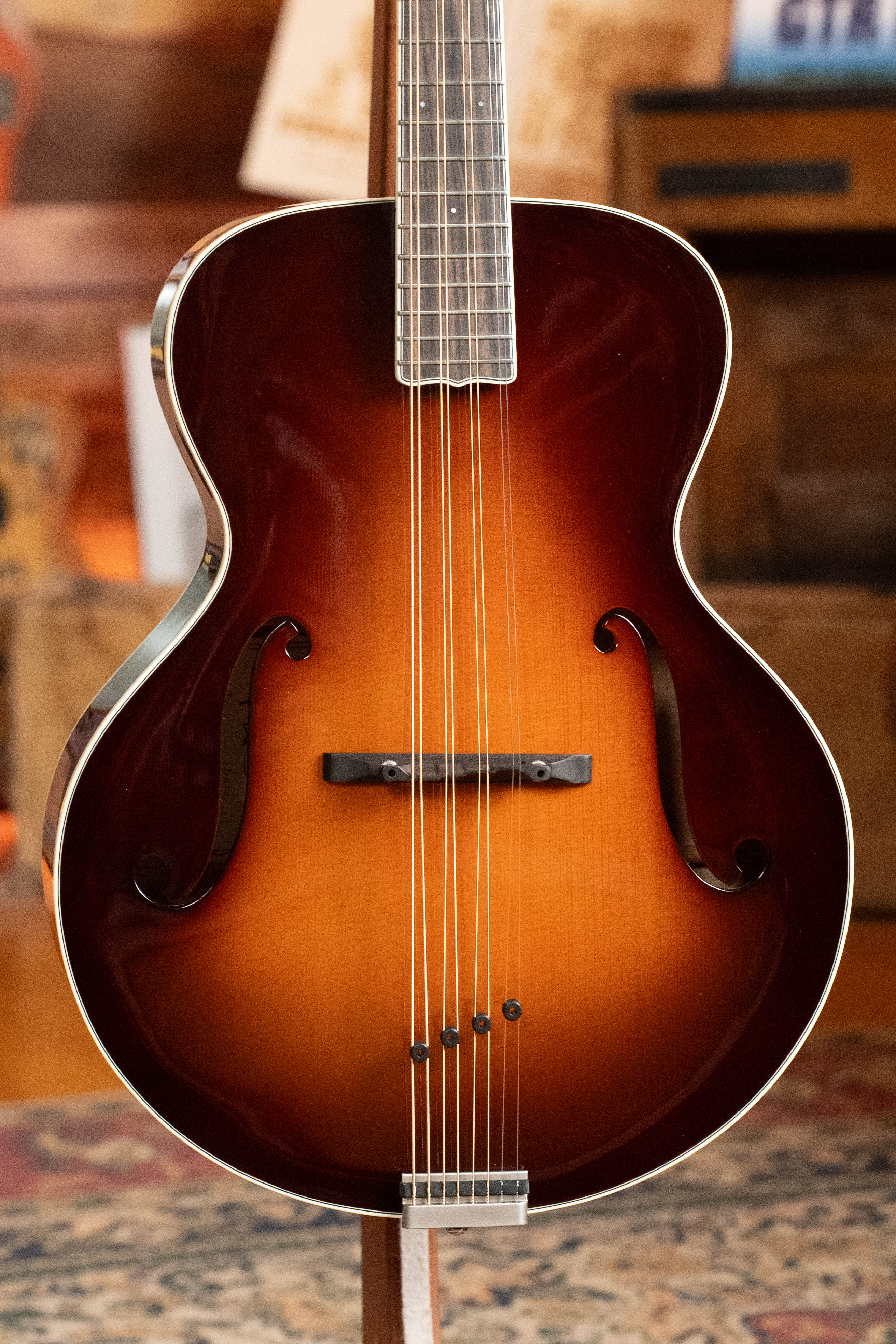 KR Strings "Moon" Spruce/Maple F-Model Deluxe Sunburst Octolindo