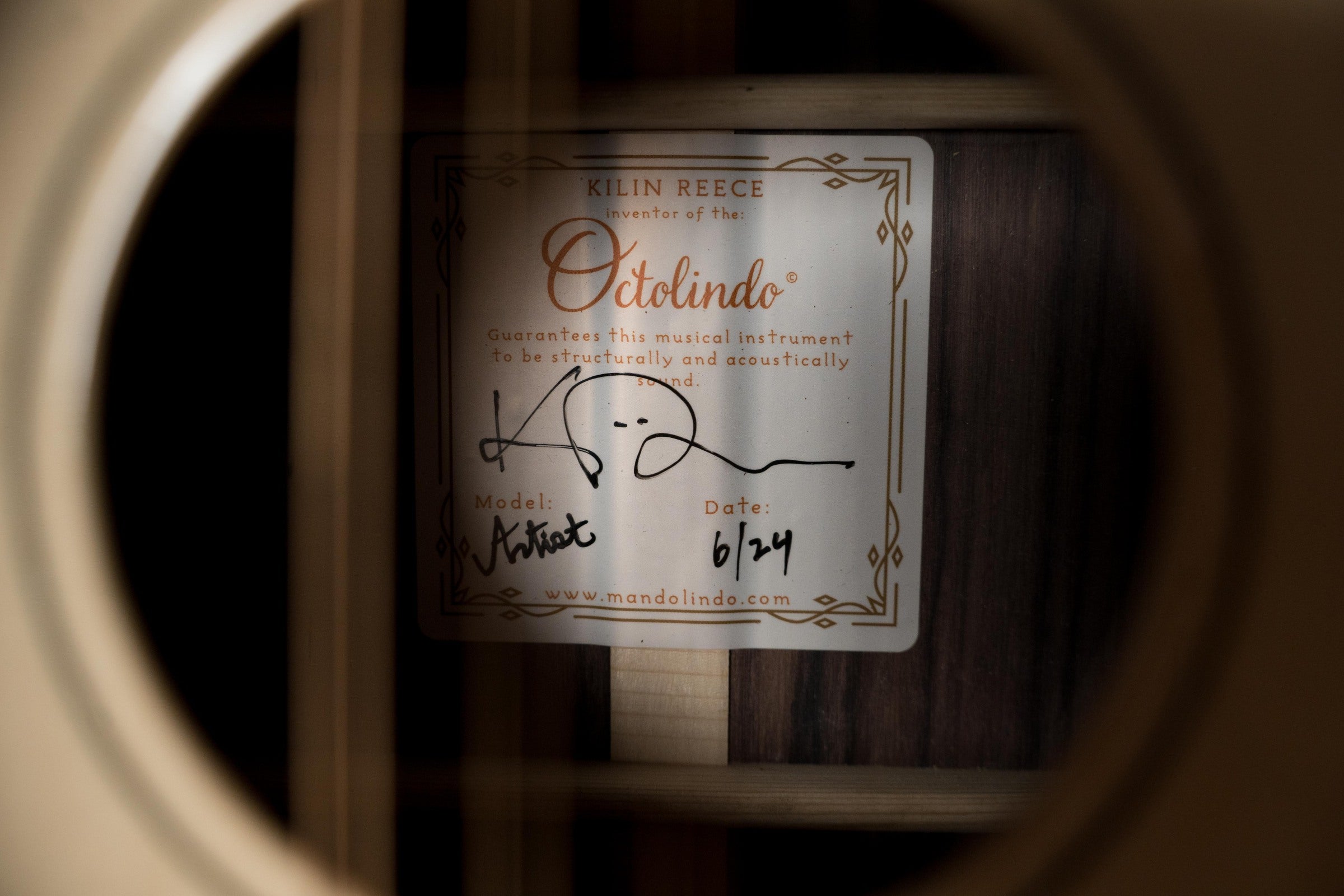 KR Strings Artist Spruce/Rosewood Acoustic Octolindo #0002